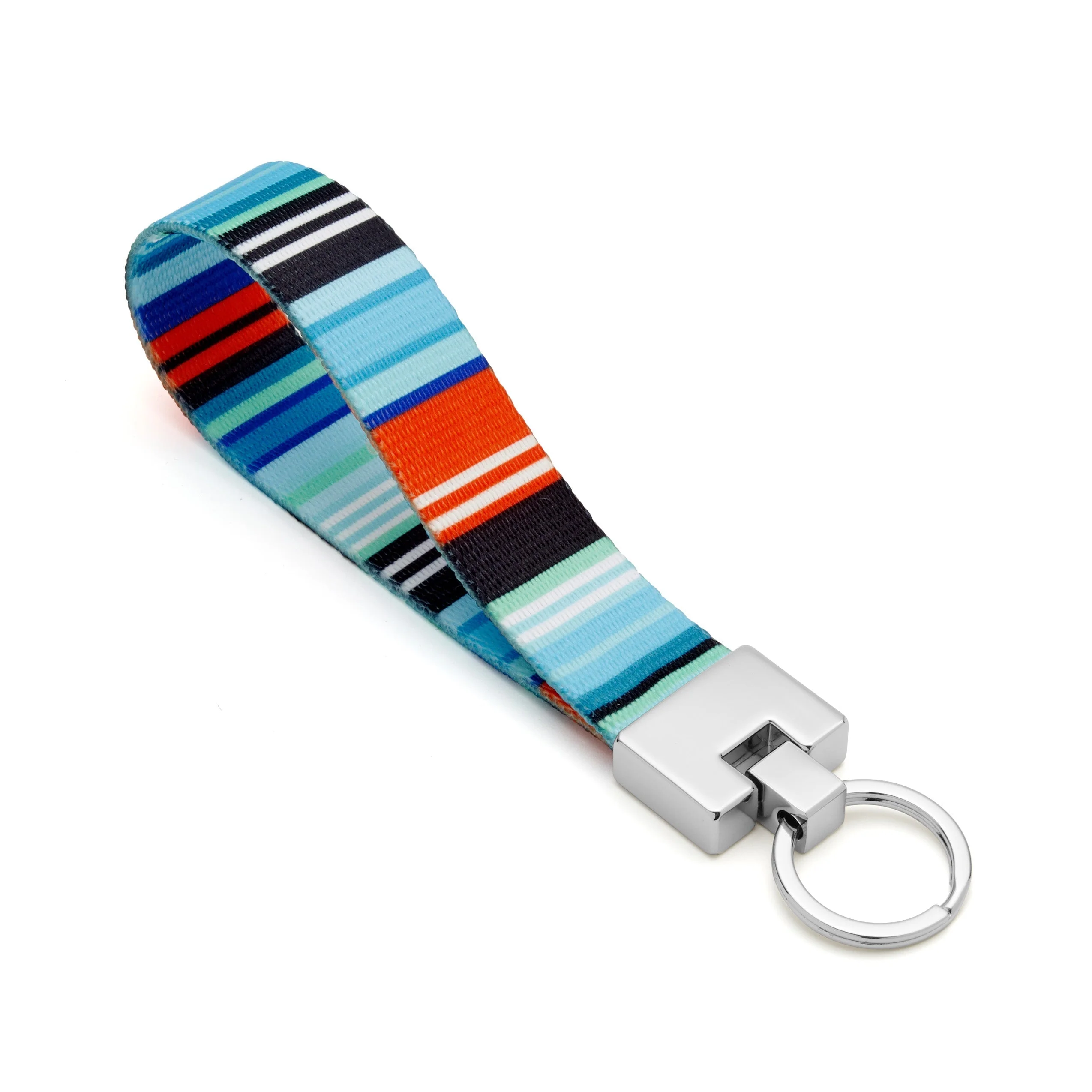 Up Country Serape Stripe Cast Brass Key Ring