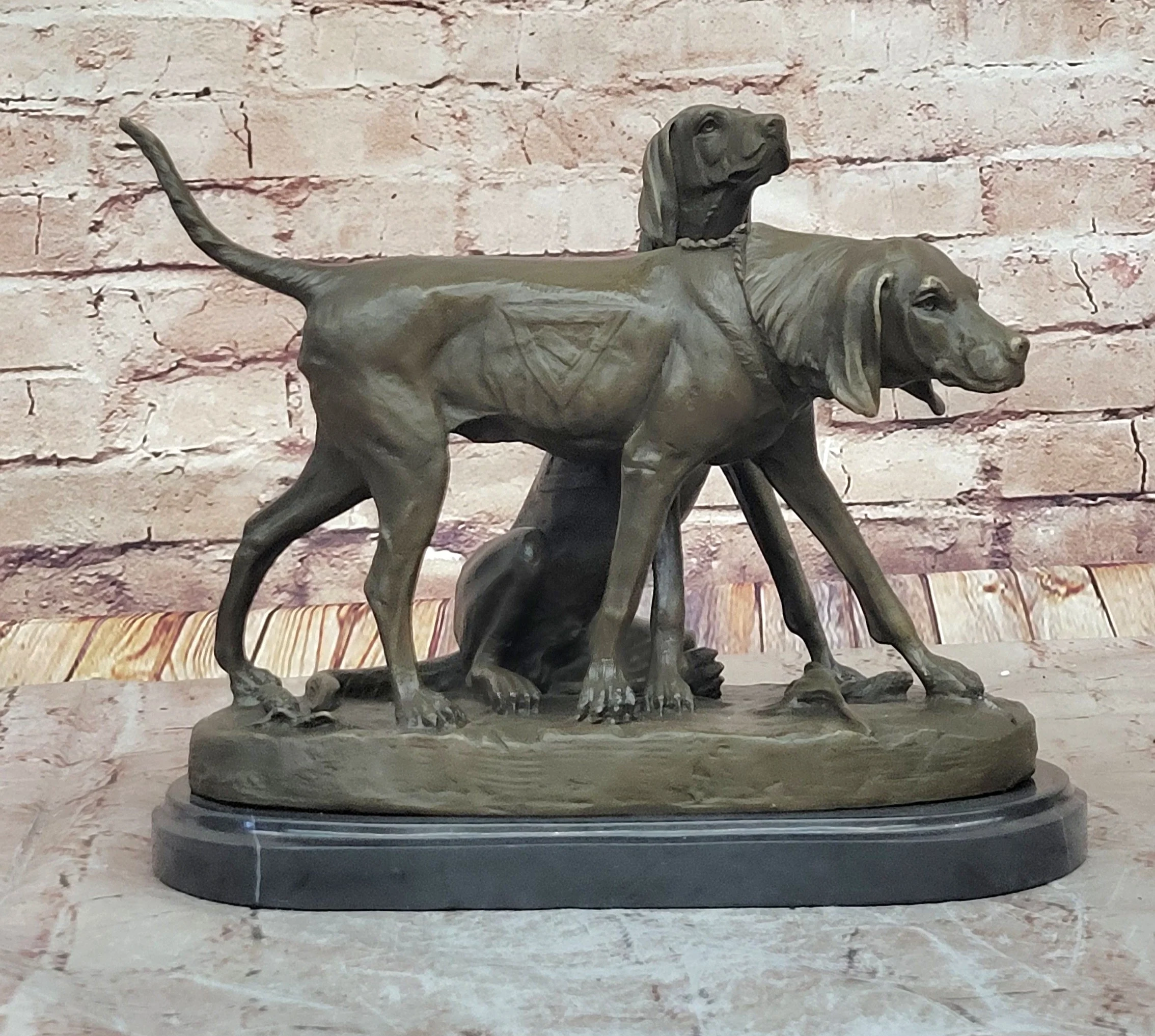 Service Dogs Hunting Hound Retriever Dog Hot Cast Bronze Sculpture Statue Decor - Image 4