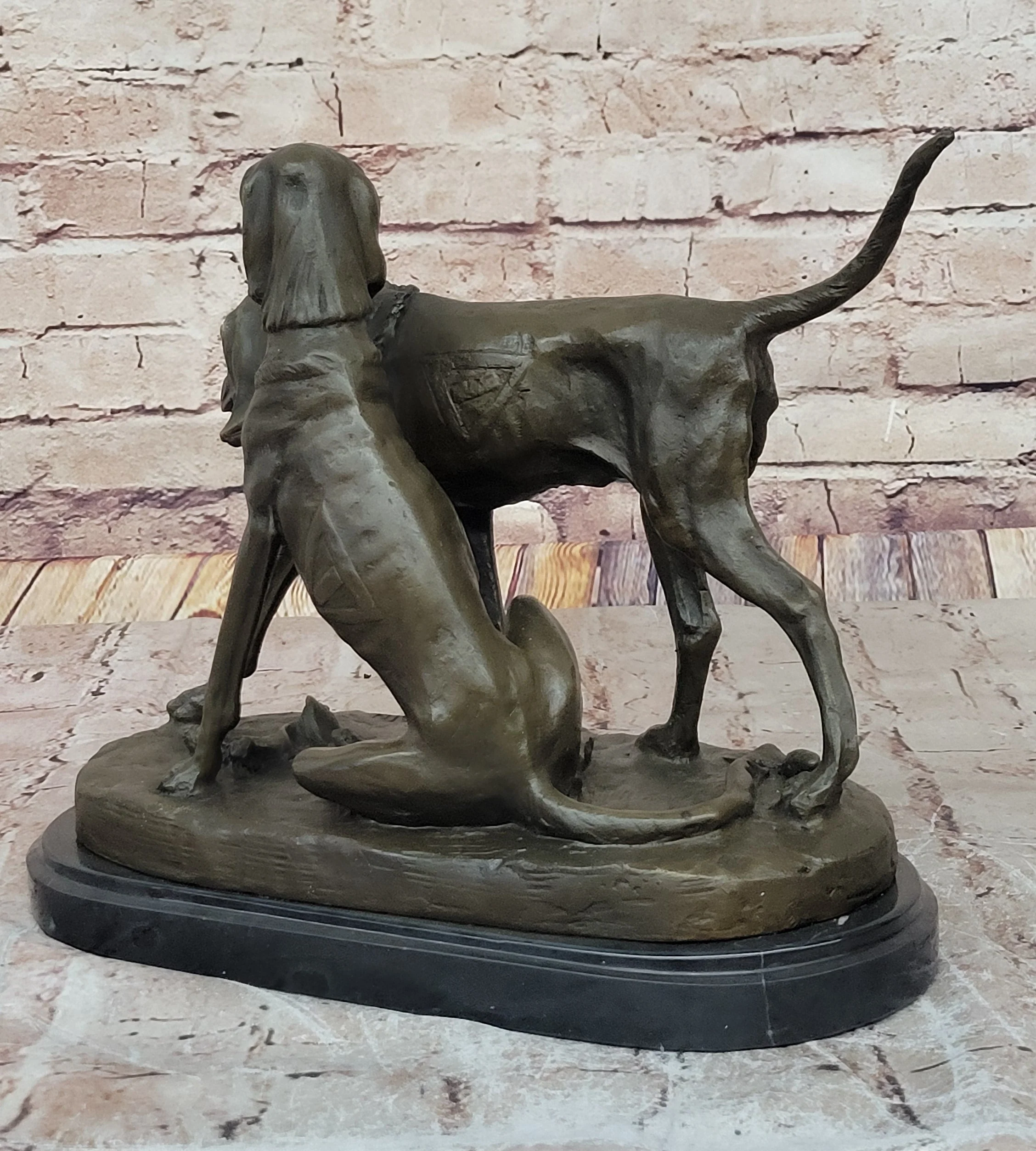 Service Dogs Hunting Hound Retriever Dog Hot Cast Bronze Sculpture Statue Decor - Image 5