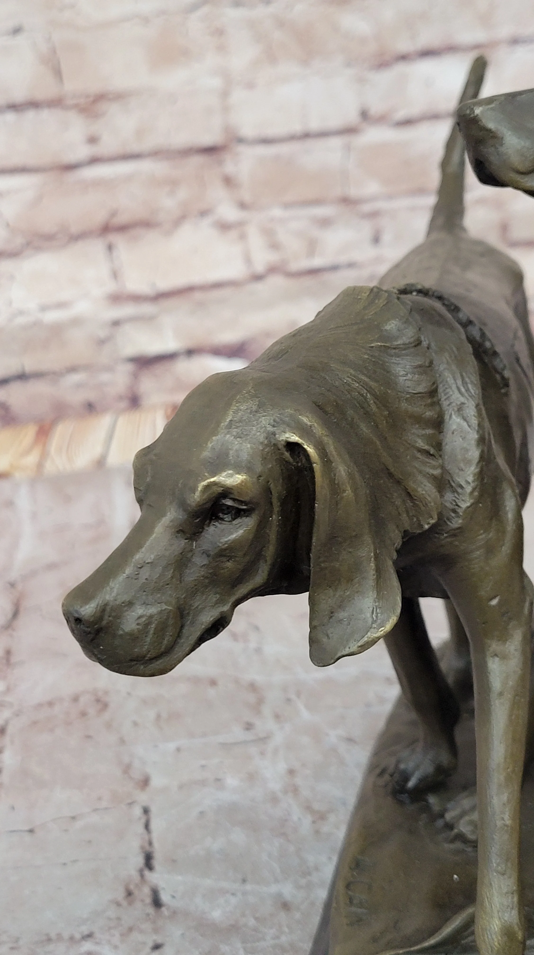 Service Dogs Hunting Hound Retriever Dog Hot Cast Bronze Sculpture Statue Decor - Image 7