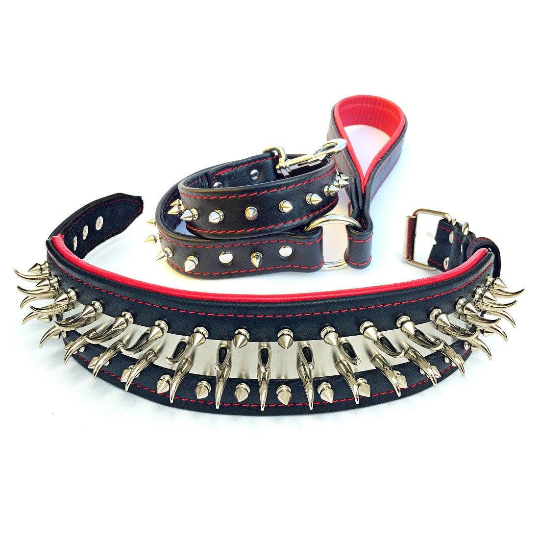 Bestia Dog Gear Genuine Leather Dog Collar - Red - Image 4