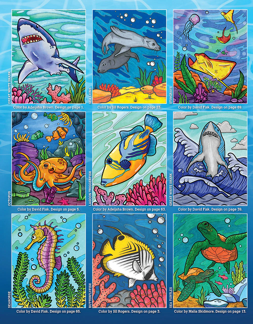 Sharks and Ocean Creatures Coloring Book - Image 2