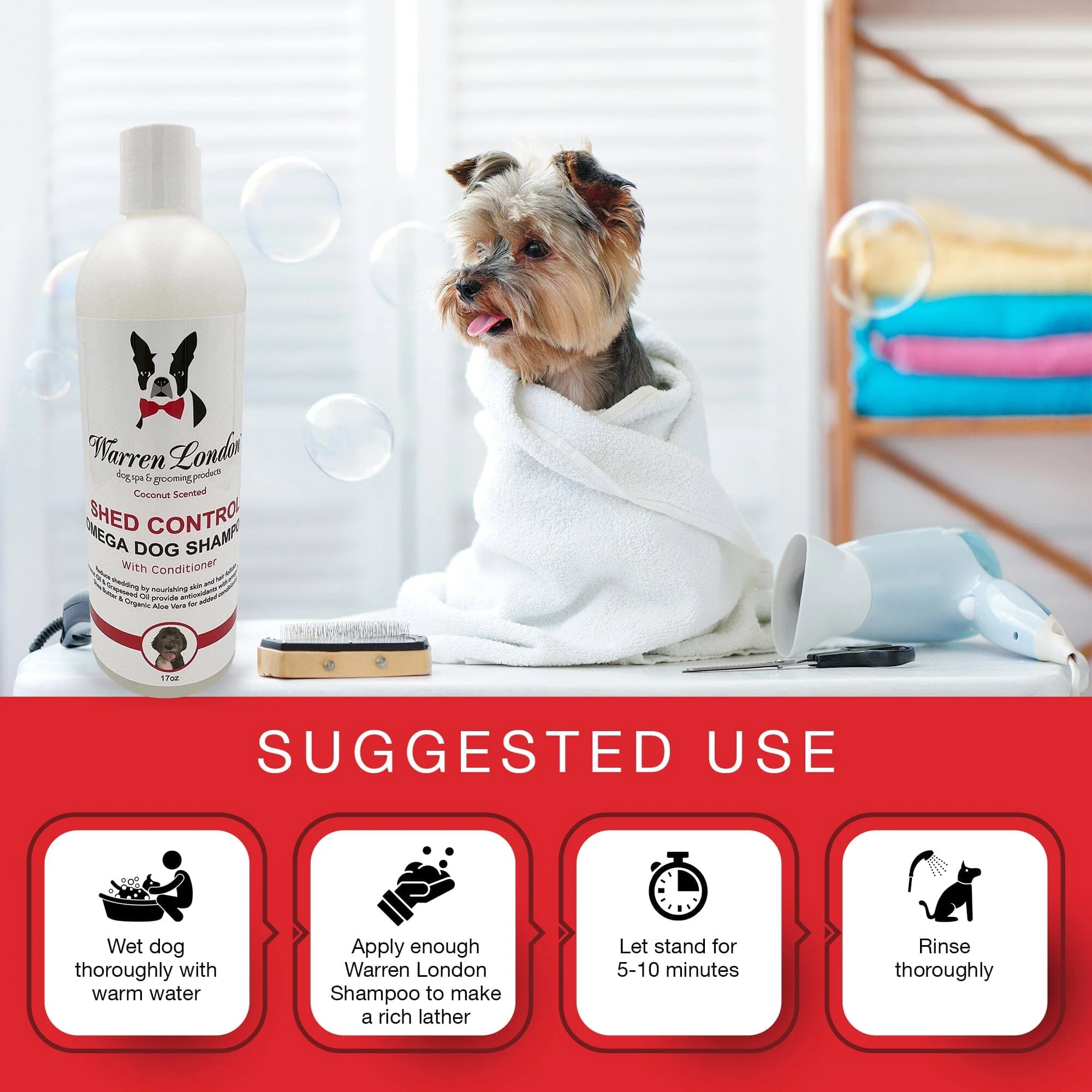 Shed Control Shampoo for Dogs - Professional Size - Image 4