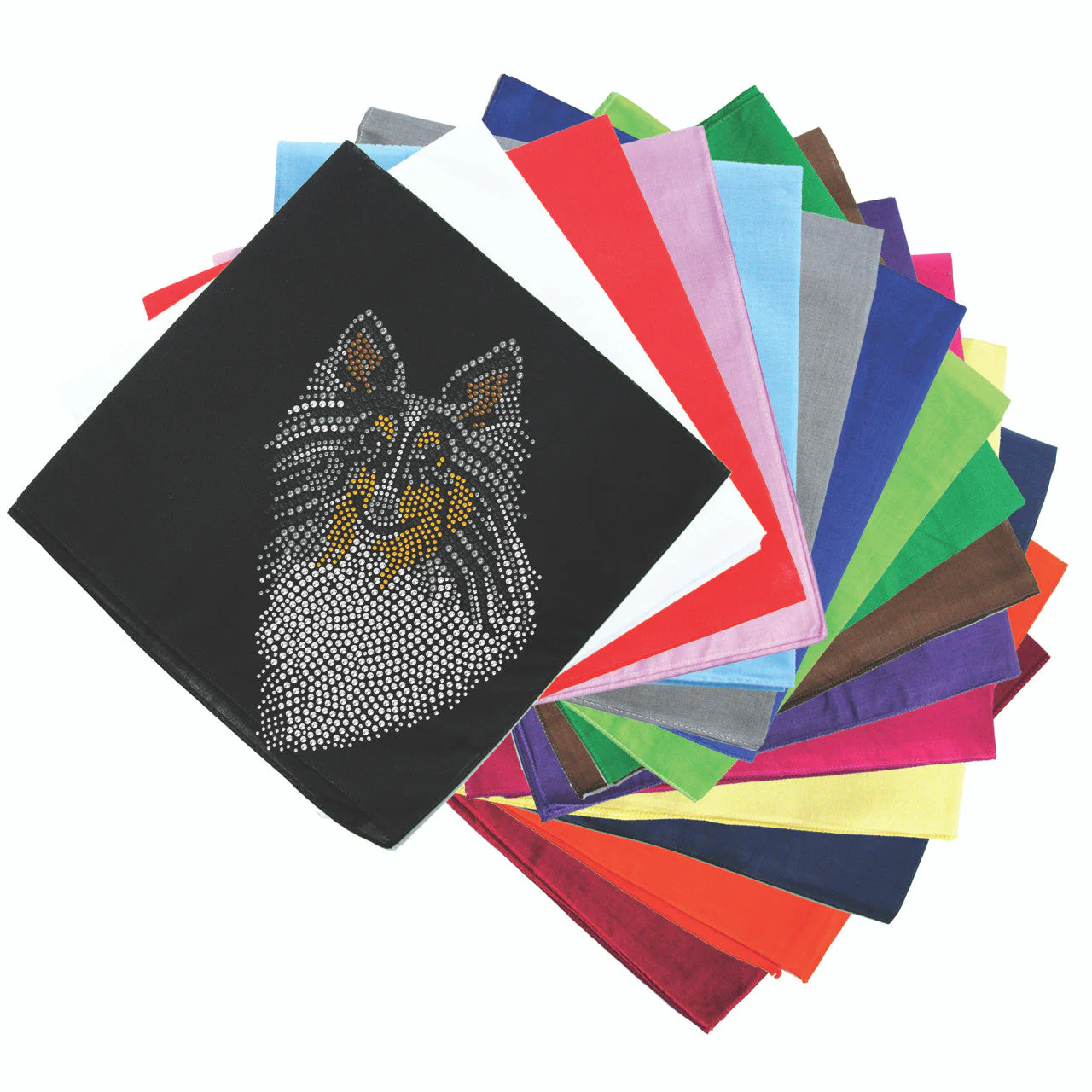 Sheltie Face (Tri Color) - bandana - Image 2
