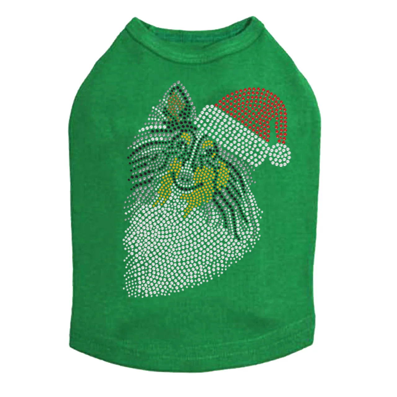 Sheltie Face (Tri Color) with Santa Hat - Dog Tank - Image 5