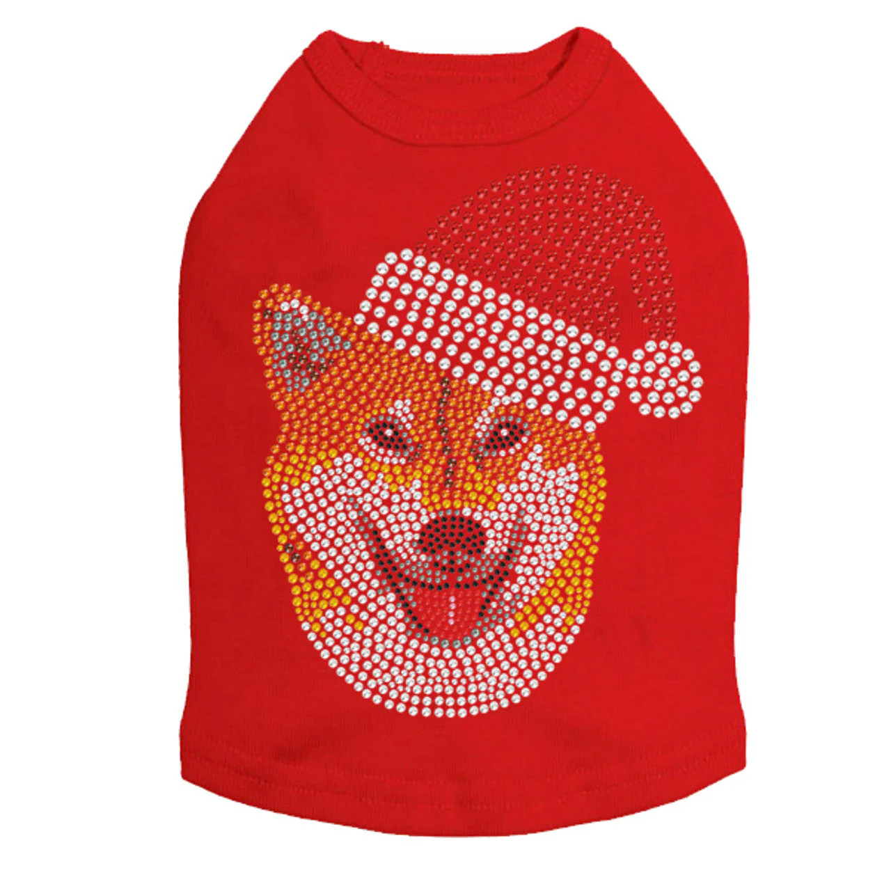 Shiba Inu with Santa Hat - Dog Tank - Image 10