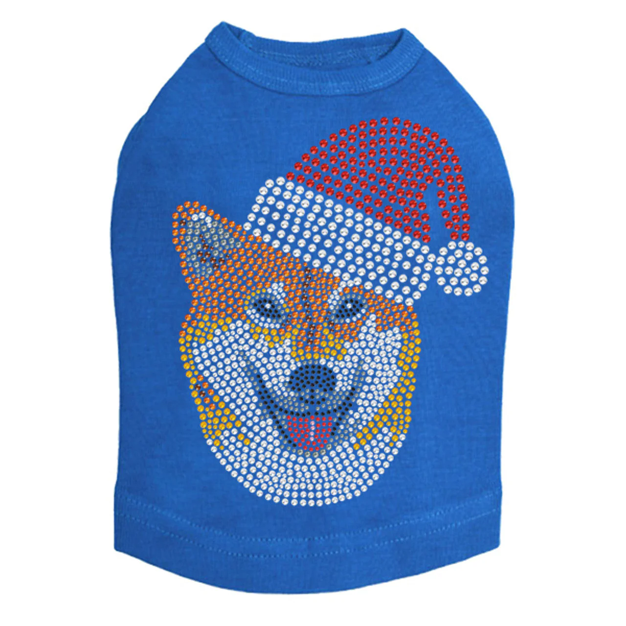 Shiba Inu with Santa Hat - Dog Tank - Image 11