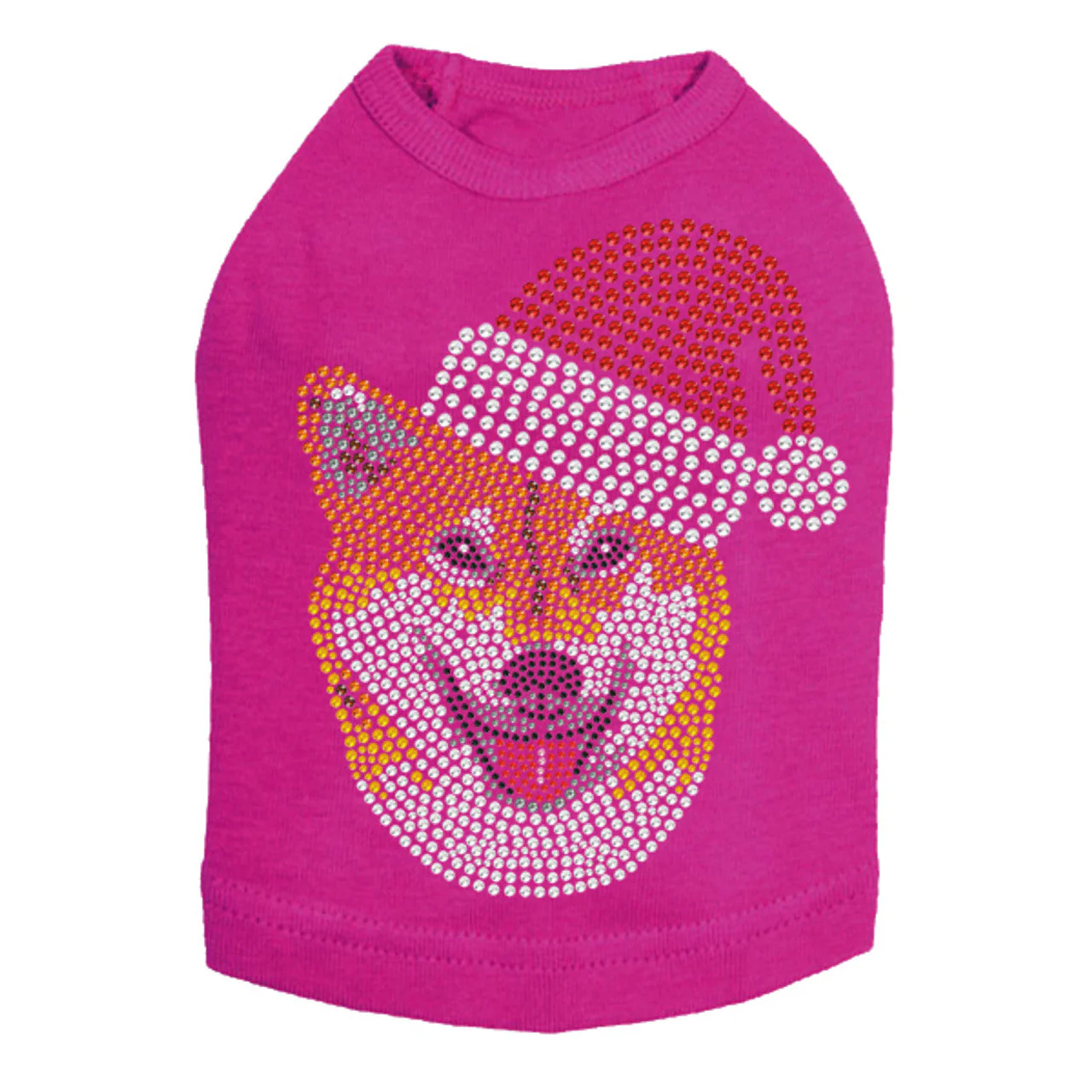 Shiba Inu with Santa Hat - Dog Tank - Image 14