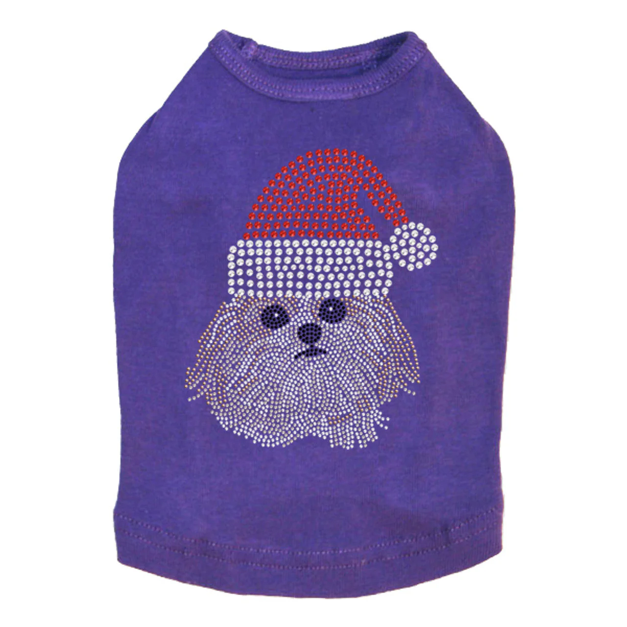 Shih Tzu with Santa Hat - Dog Tank - Image 11