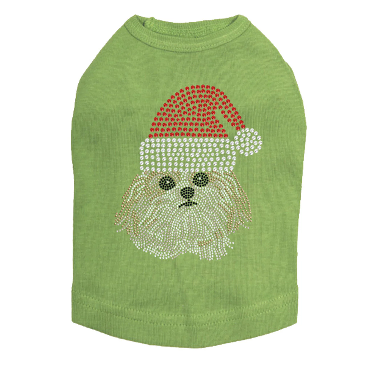Shih Tzu with Santa Hat - Dog Tank - Image 6
