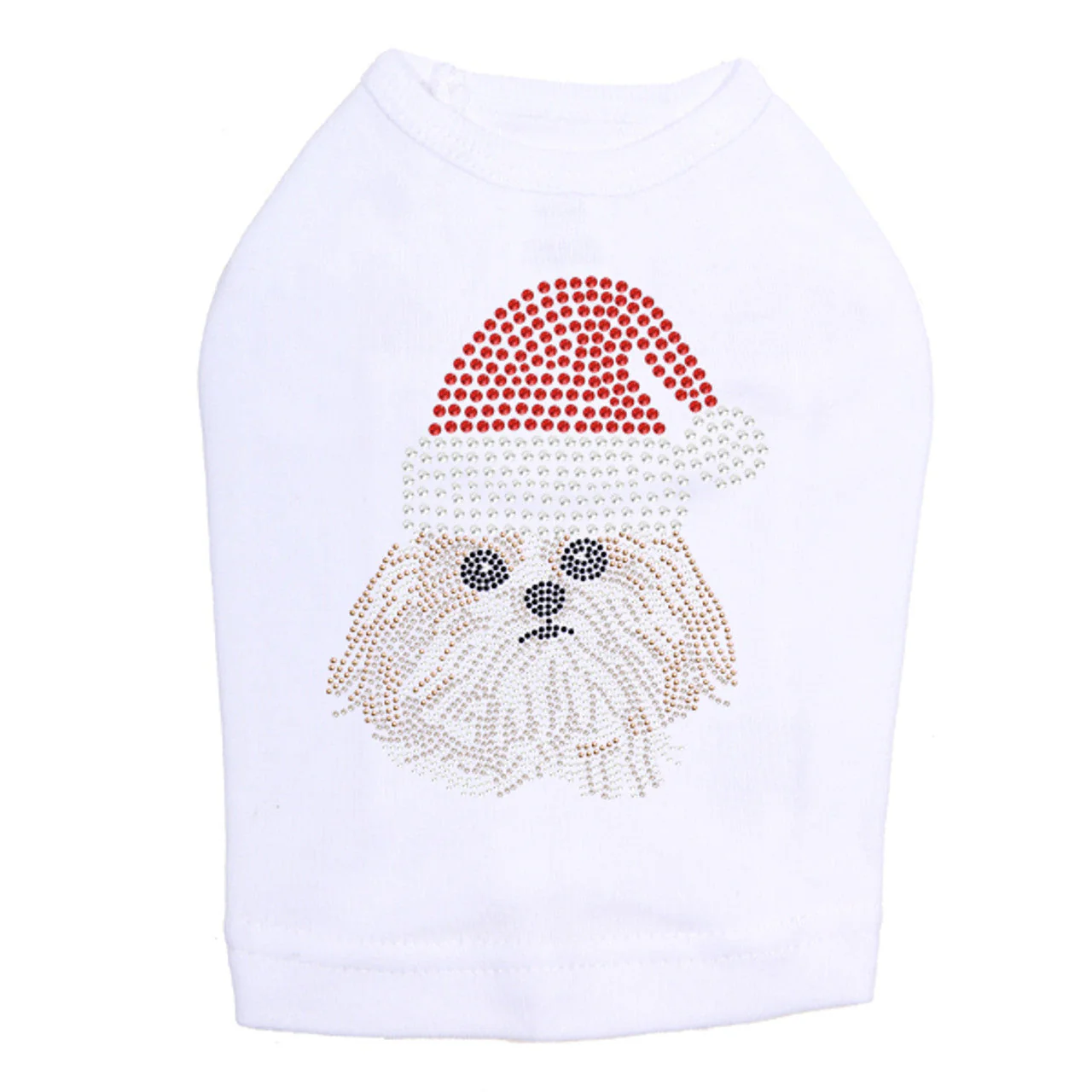 Shih Tzu with Santa Hat - Dog Tank - Image 9