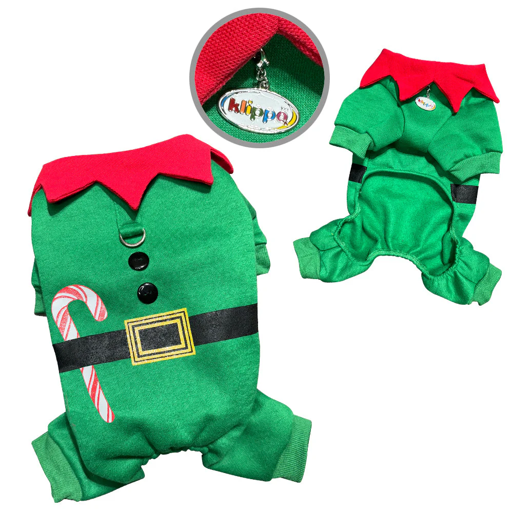 Shimmery Candy Cane Elf Bodysuit - Image 2