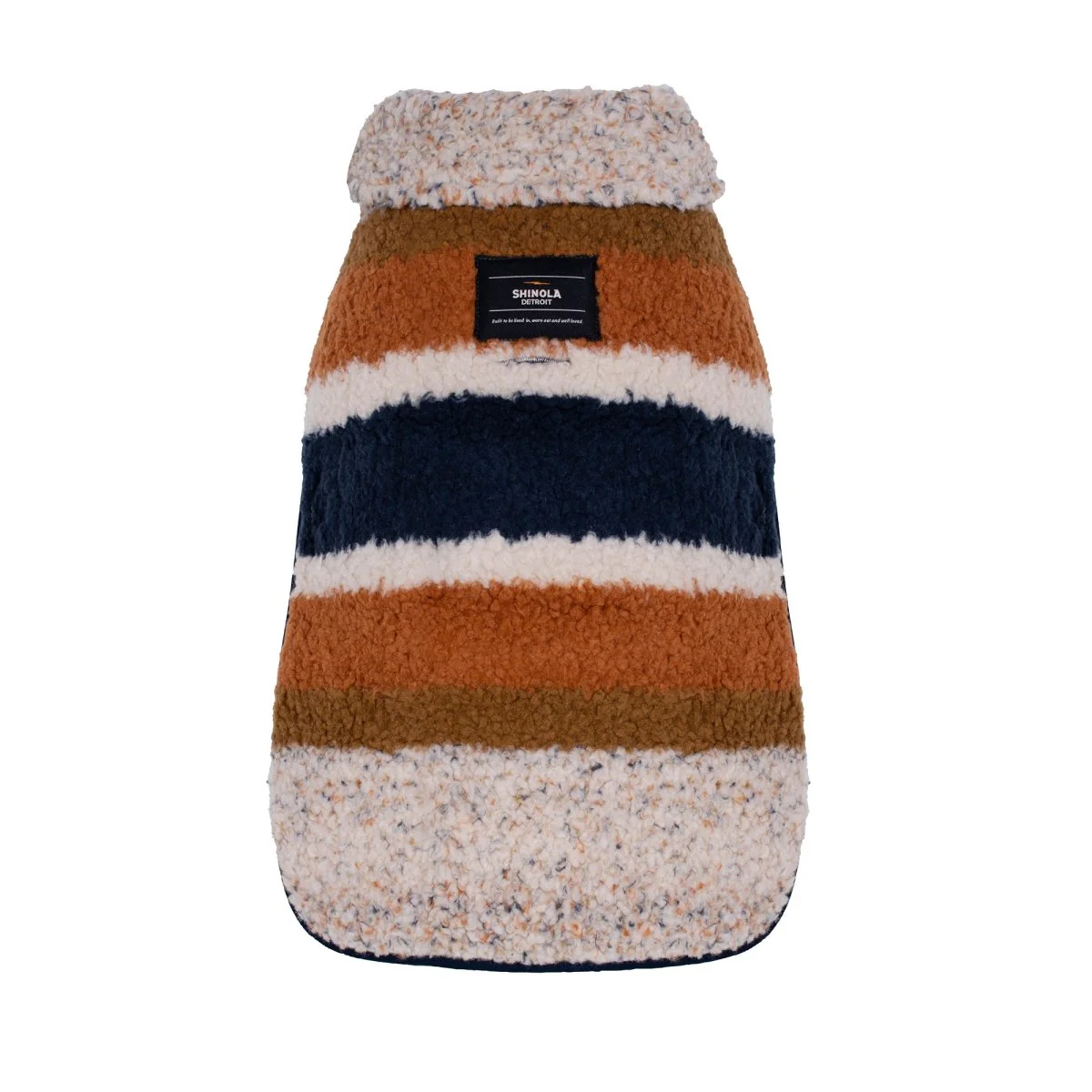 Shinola Brand Stripe Berber Dog Coat Oatmeal - Image 13