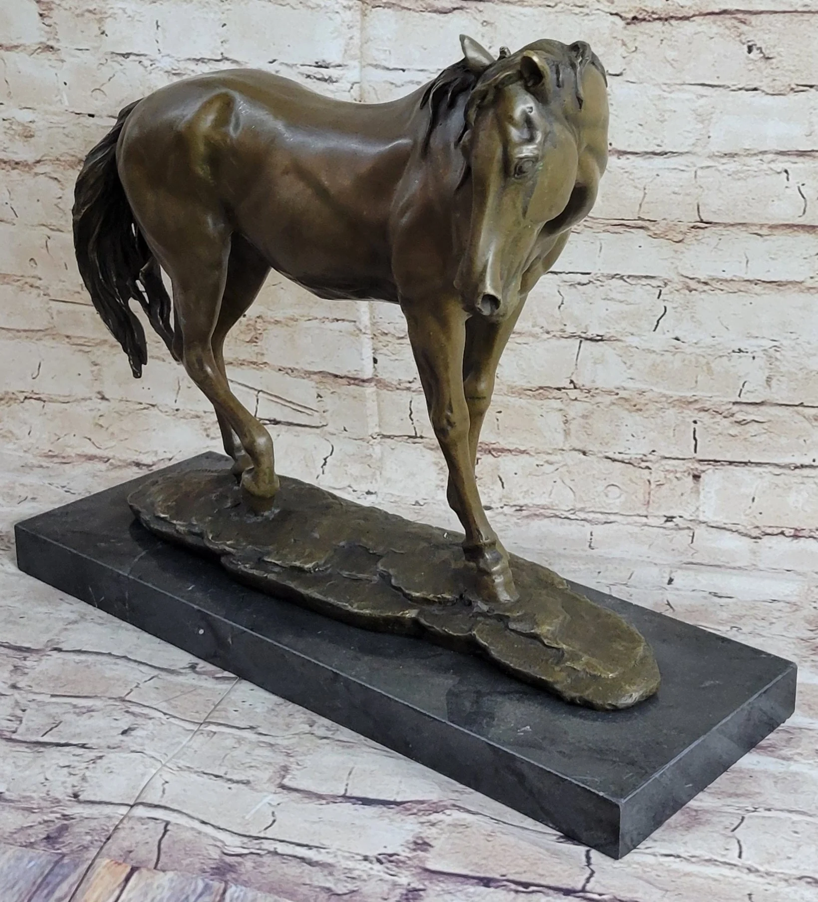 Show Horse Fine Bronze Mare Equine Art Sculpture Statue PJ Mene Equestrian Decor - Image 3