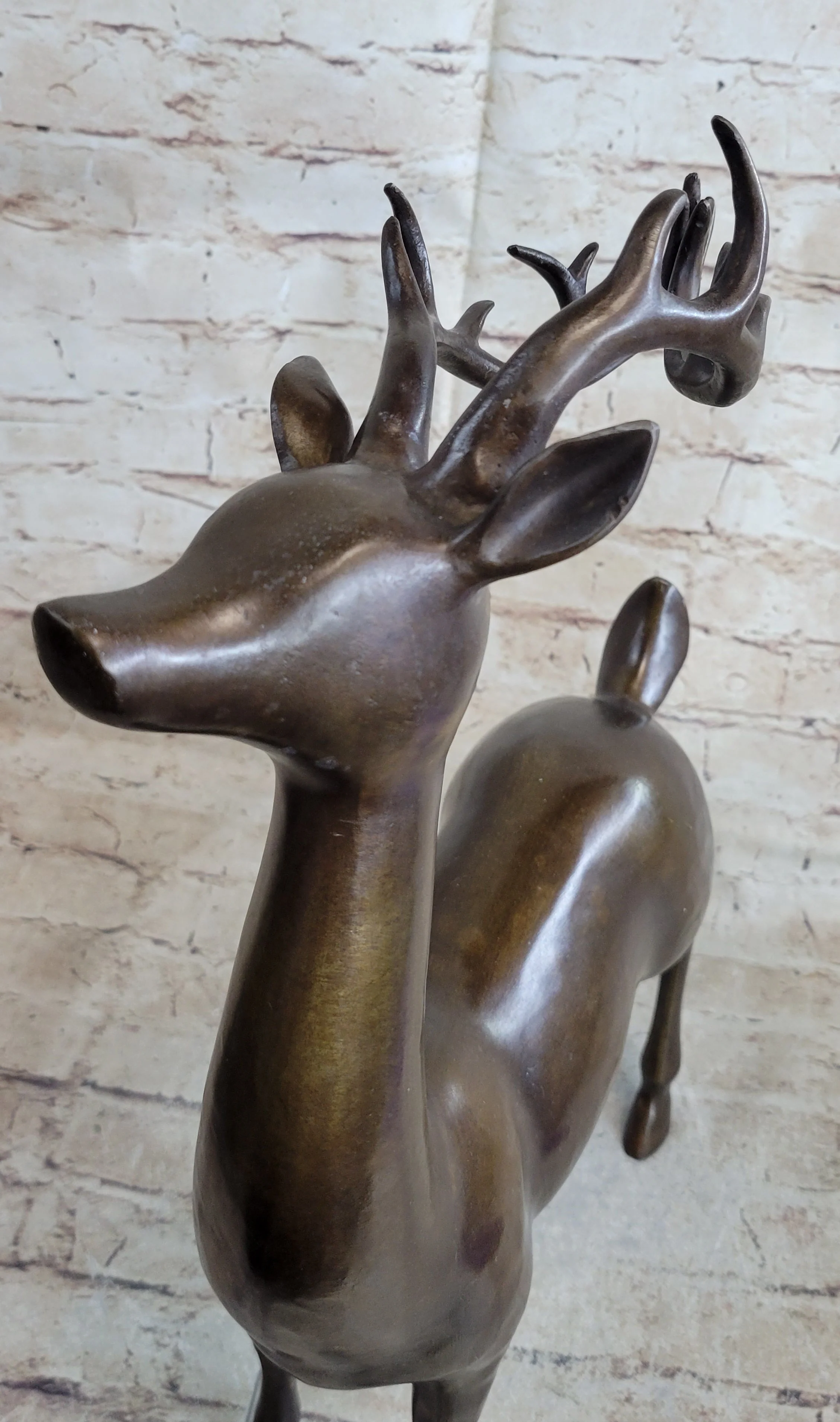 Signed Miguel Lopez Stag Buck Deer Bronze Sculpture Hot Cast Figure Figurine - Image 7