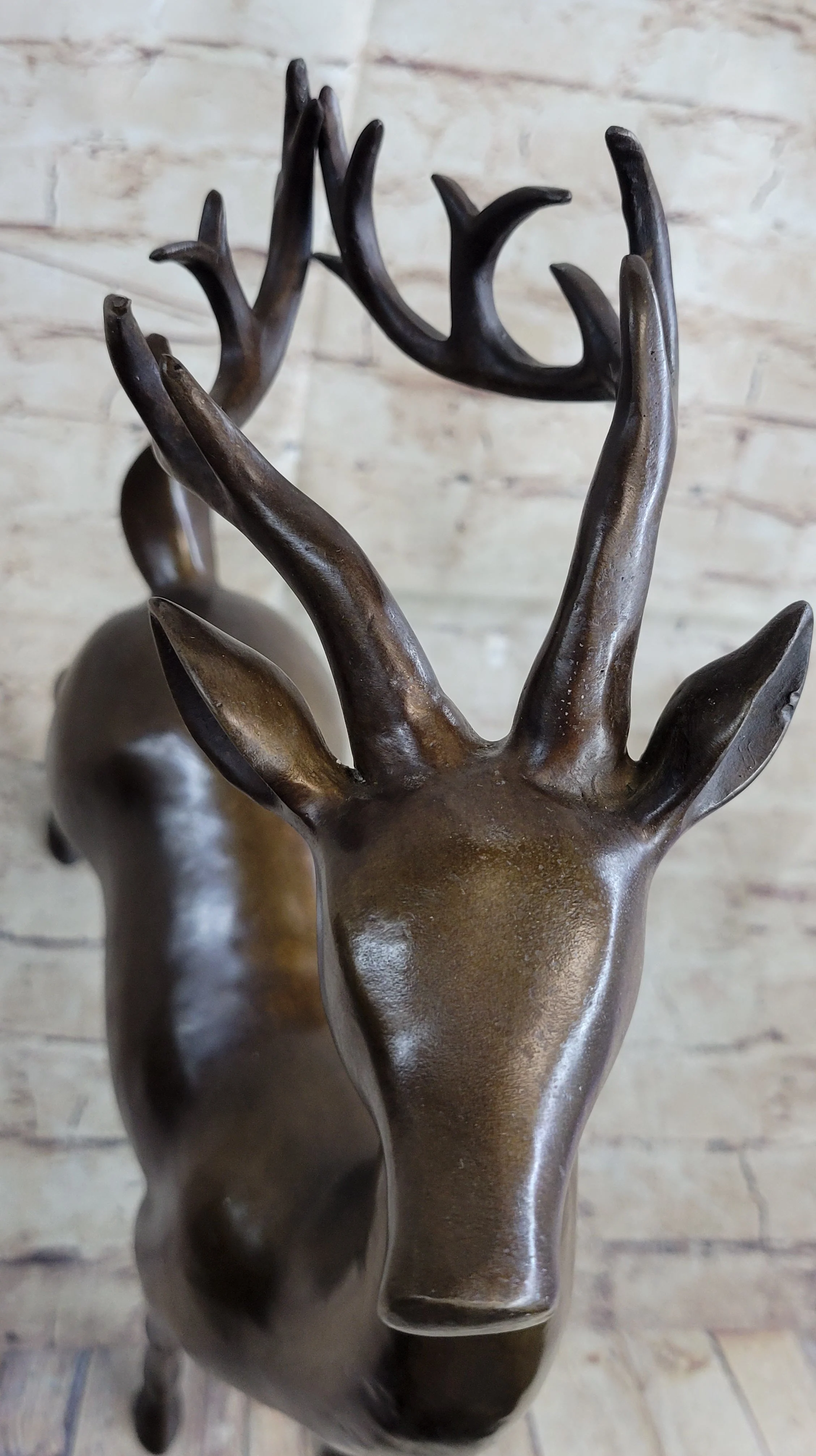 Signed Miguel Lopez Stag Buck Deer Bronze Sculpture Hot Cast Figure Figurine - Image 8