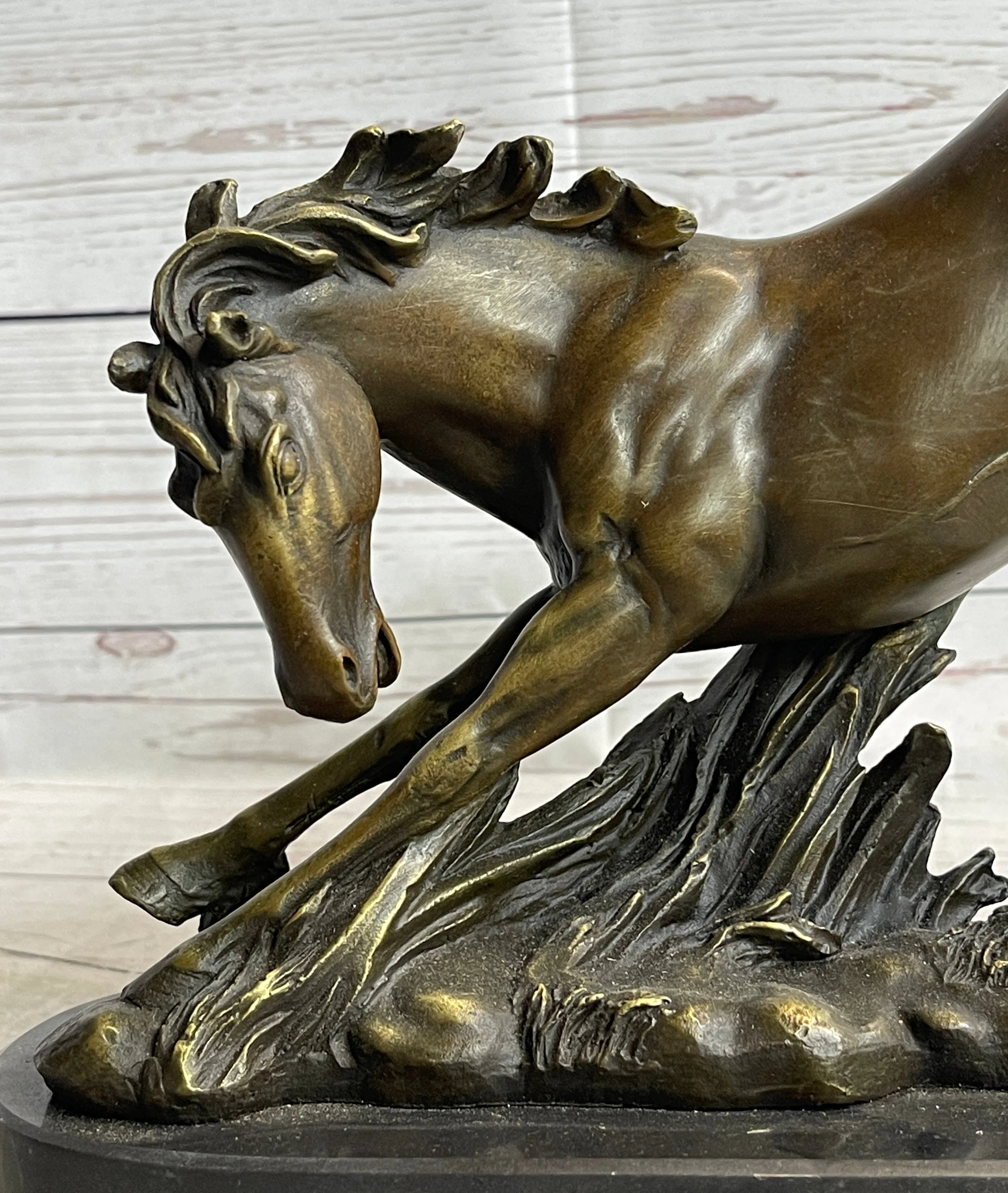 Signed Original Artwork by Fisher Wild Horse Bronze Sculpture Figurine Statue Decor - Image 6