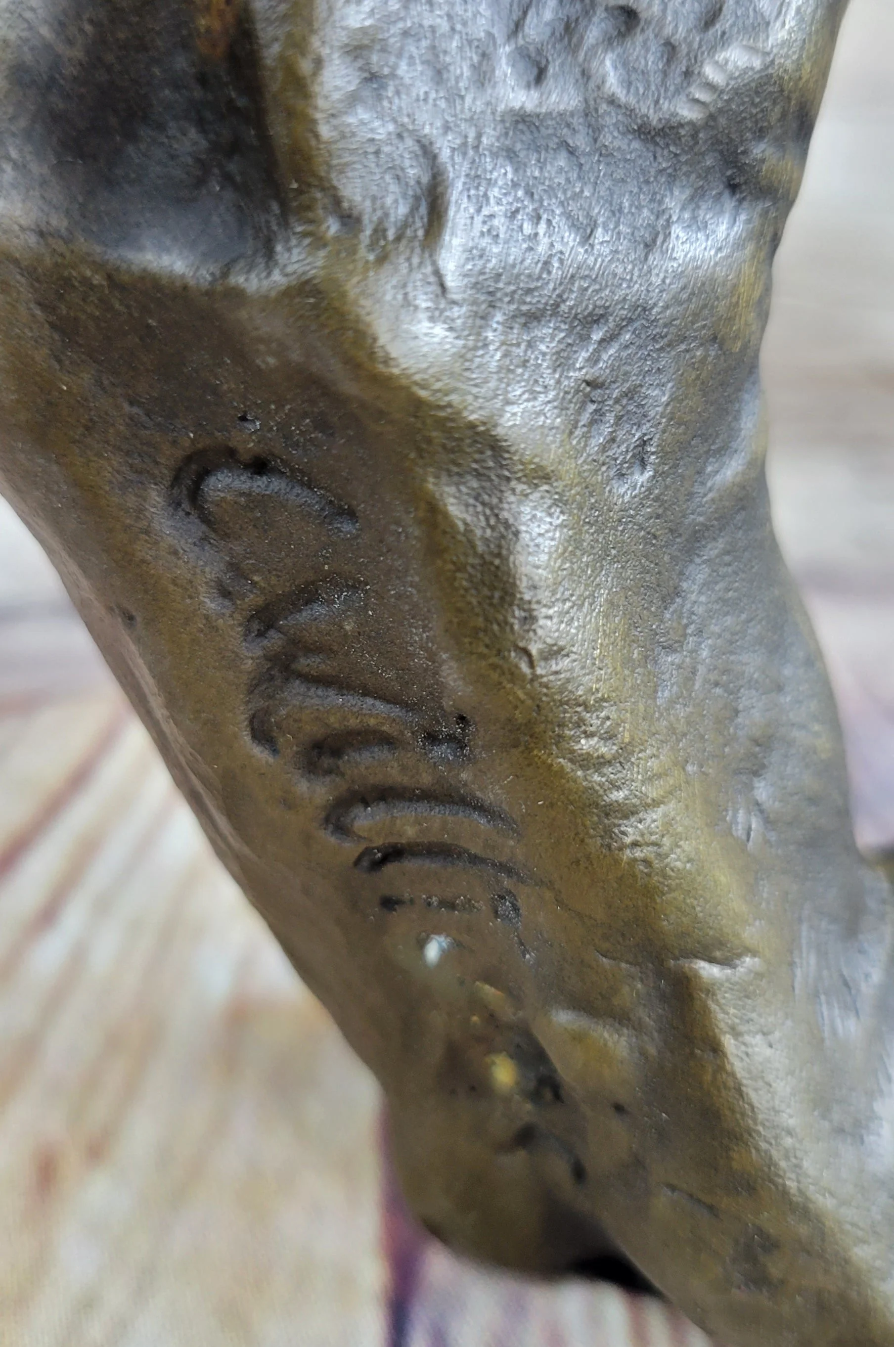 Signed Original Extra Large English Bulldog Dog Animal Bronze Sculpture Statue - Image 9
