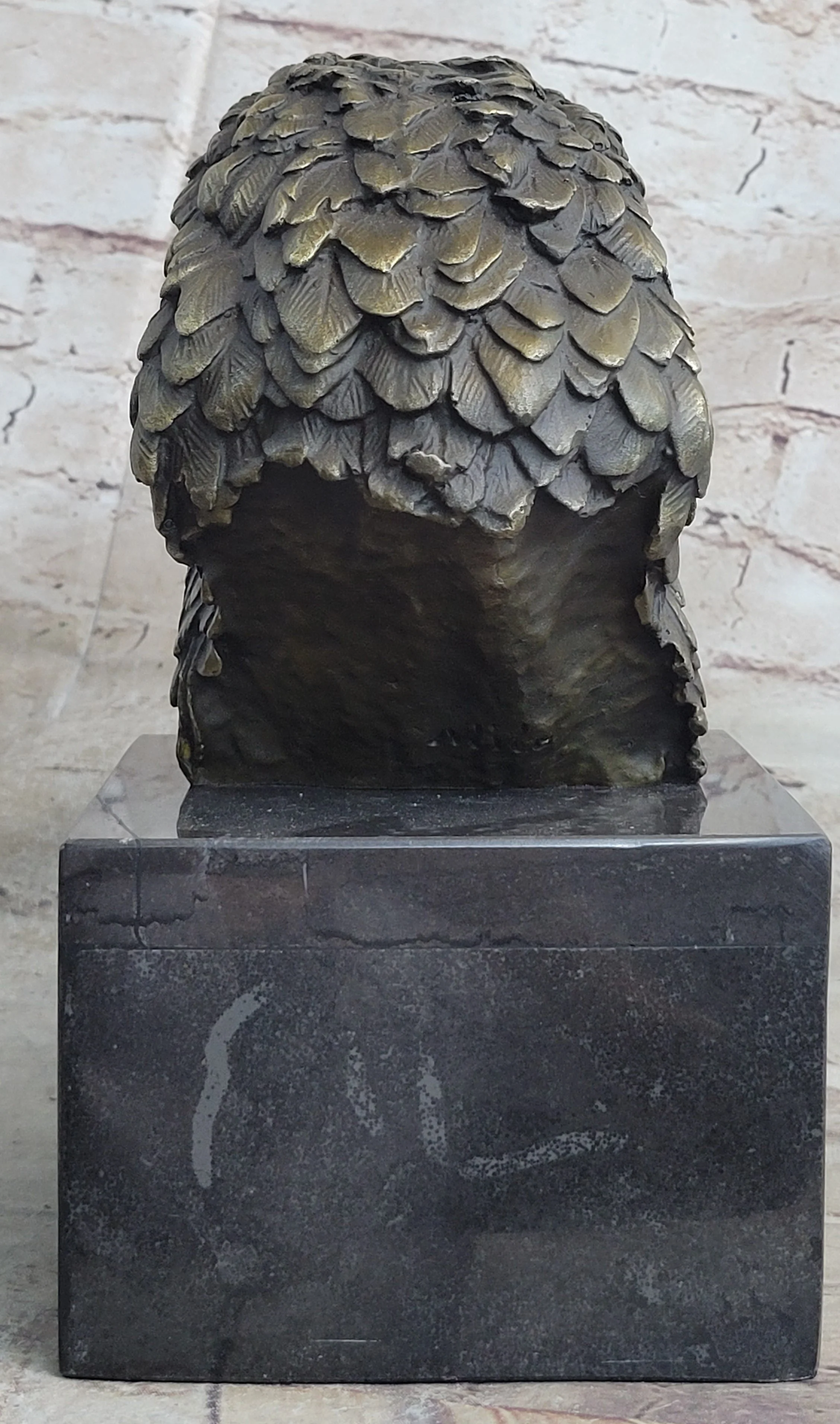 Signed Original Impressive Large Eagle Bird Wild Life Marble Base Figurine Decor - Image 9