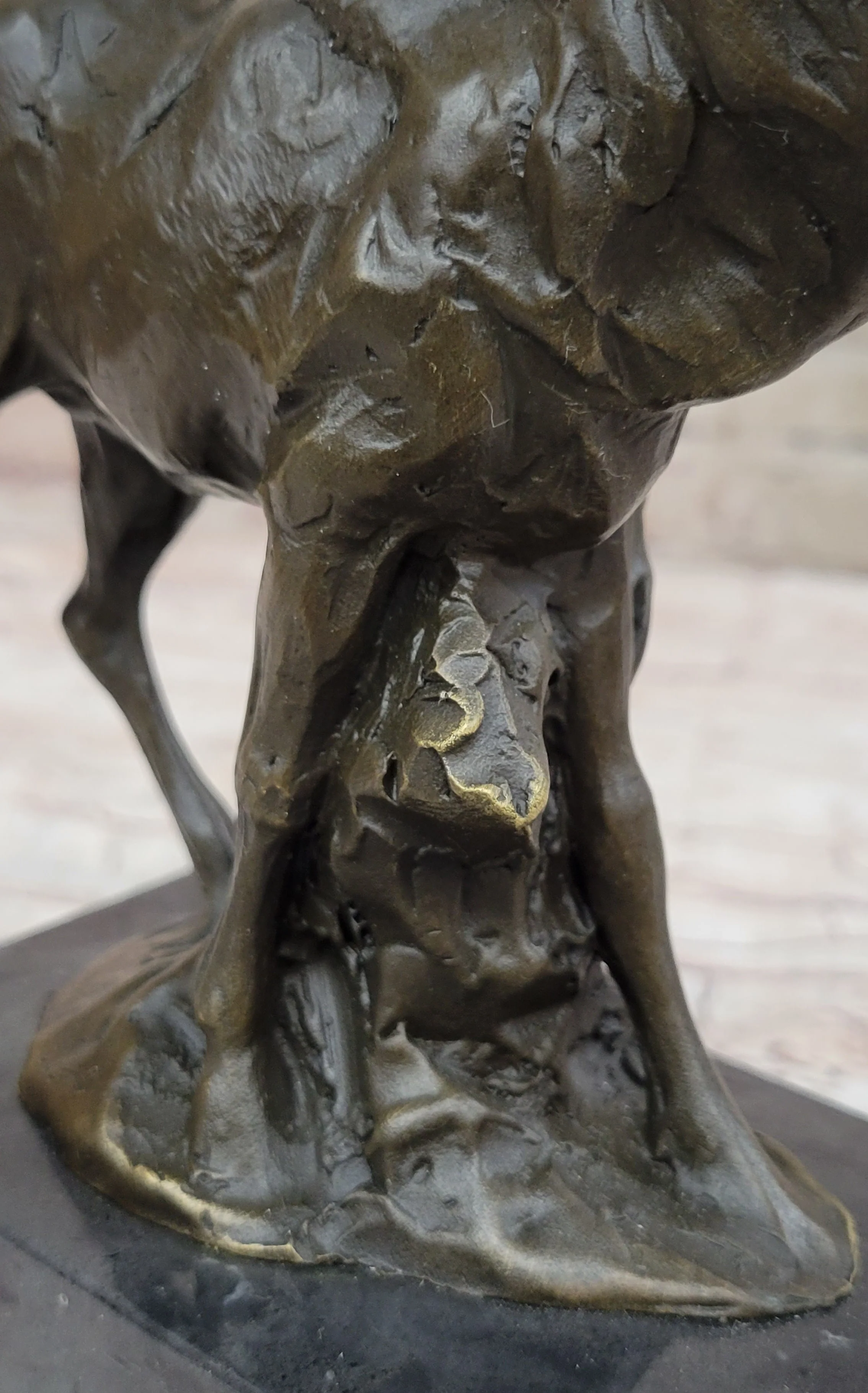 Signed Original Male Elk Mountain Deer Caribou Hunter Bronze Sculpture Art Decor - Image 9