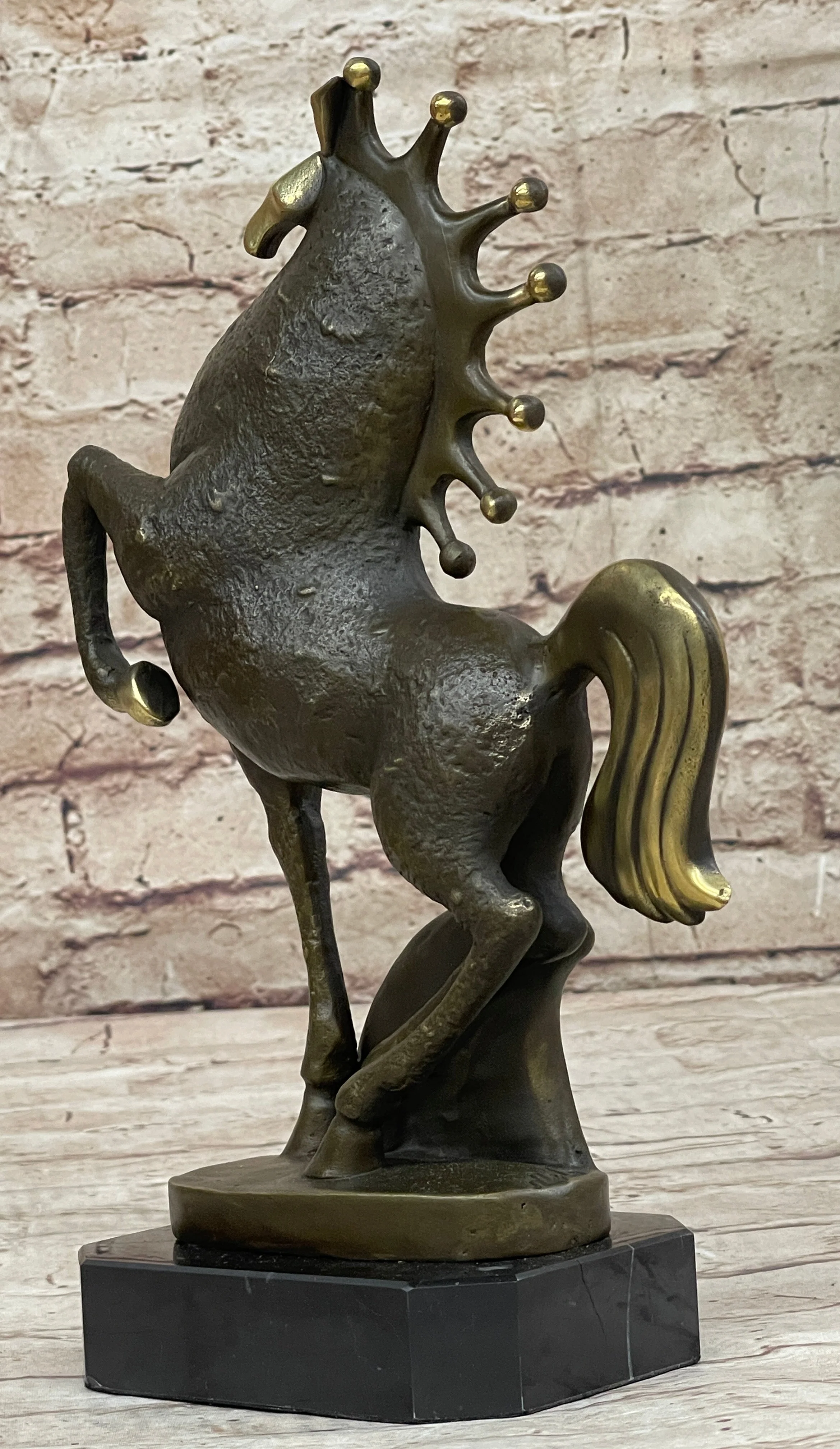 Signed Original Miguel Lopez Tang Horse Abstract Modern Bronze Sculpture Statue - Image 6