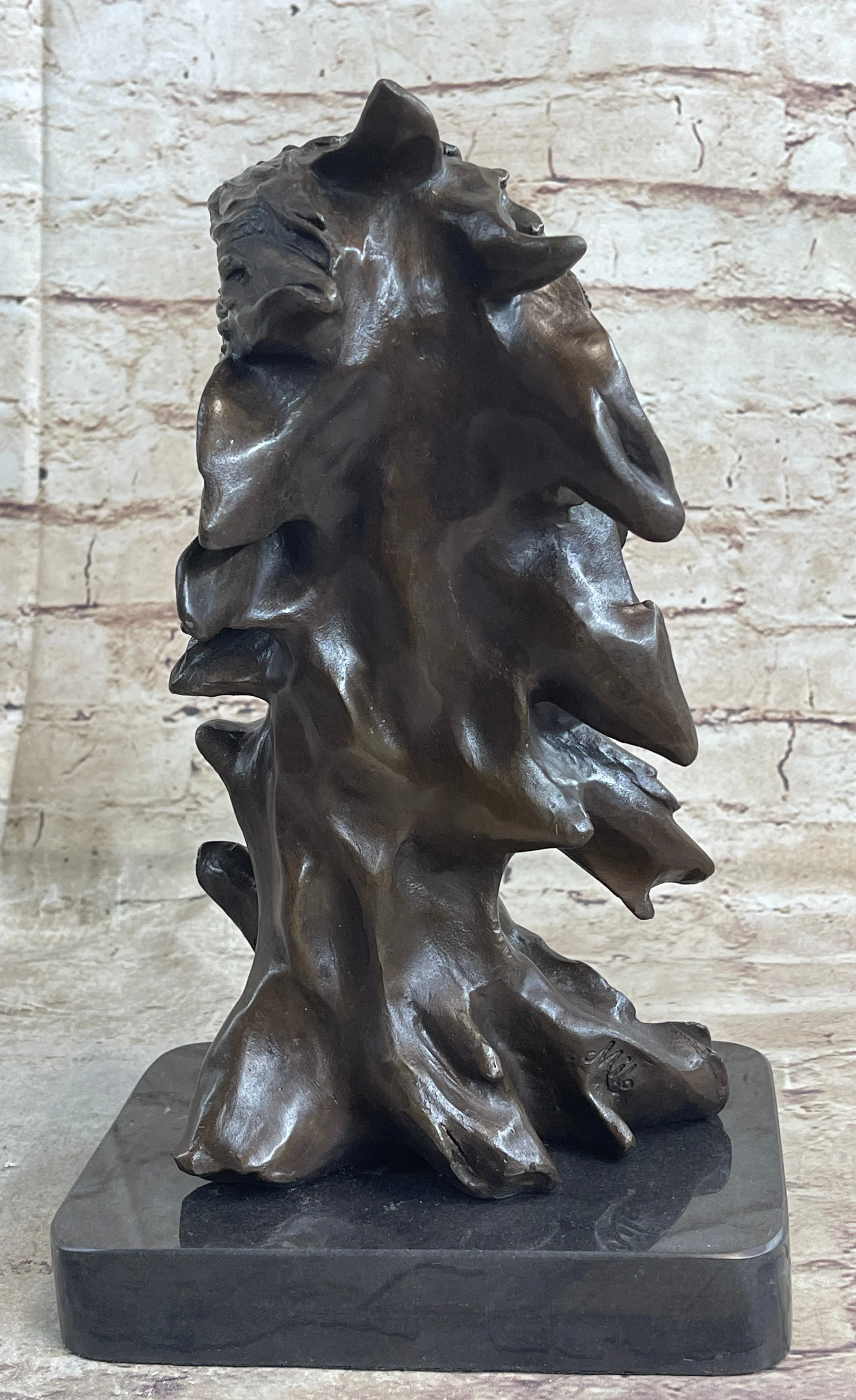 Signed Original Milo American Eagle On A Tree Branch Marble Bronze Sculpture Art - Image 5