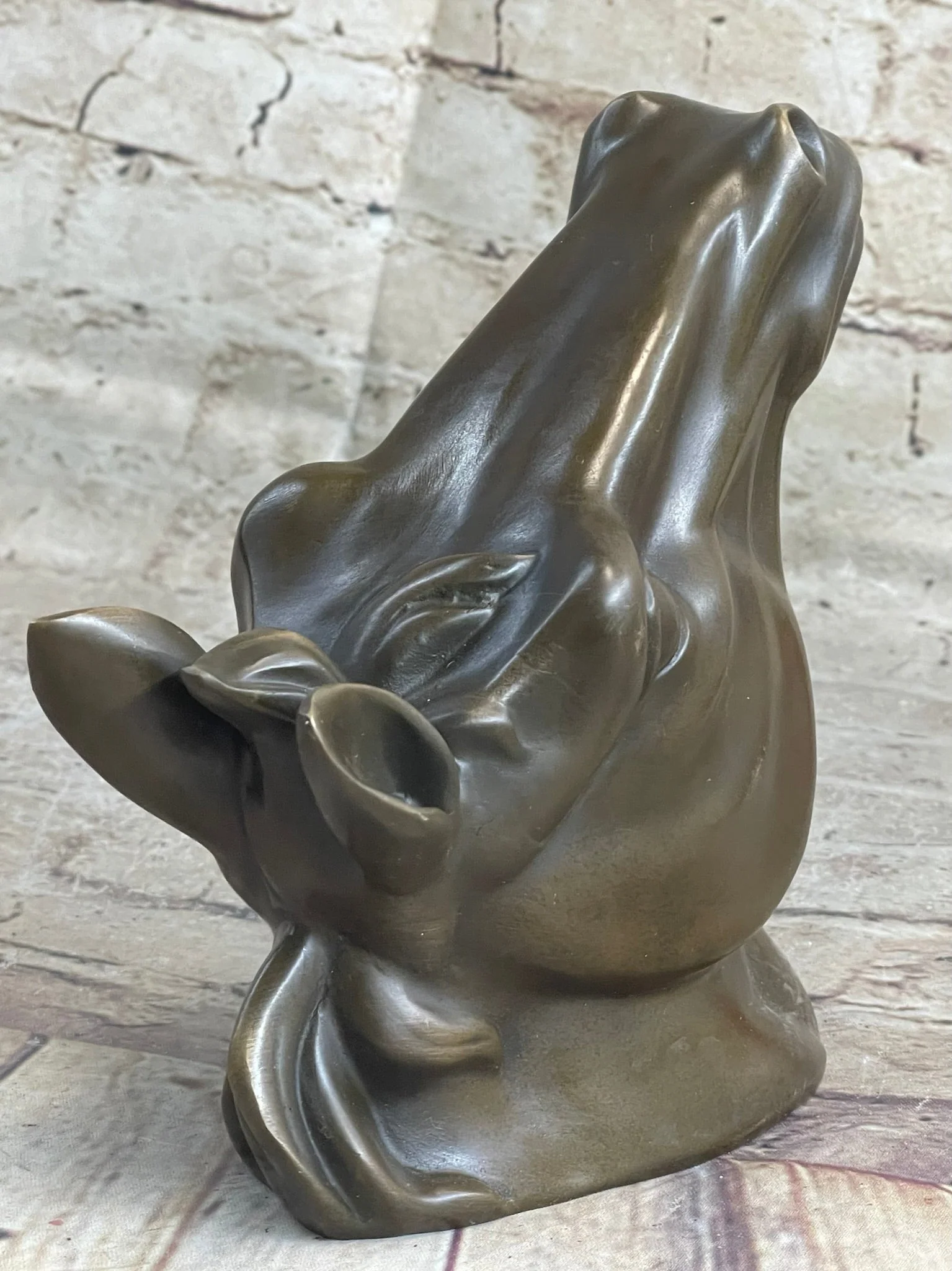 Signed Original Thomas Wall Mount Horse Head Bust Bronze Sculpture Art Deco Sale - Image 7
