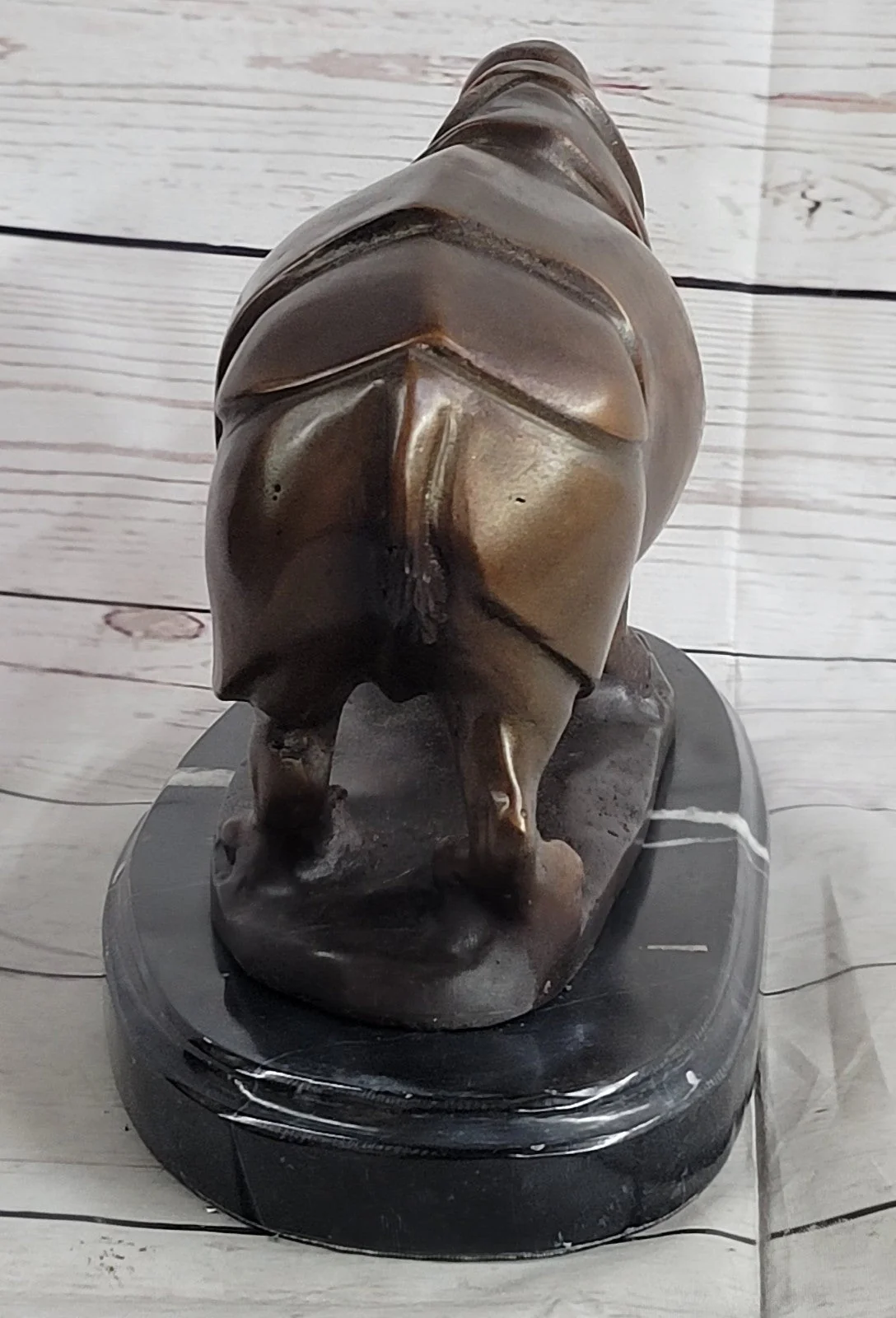 Signed Salvador Dali White Rhinoceros African Rhino Wild Life Bronze Sculpture Statue Art - Image 8