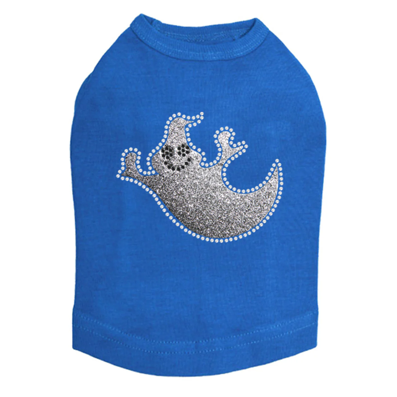 Silver Glitter Ghost - Dog Tank - Image 6
