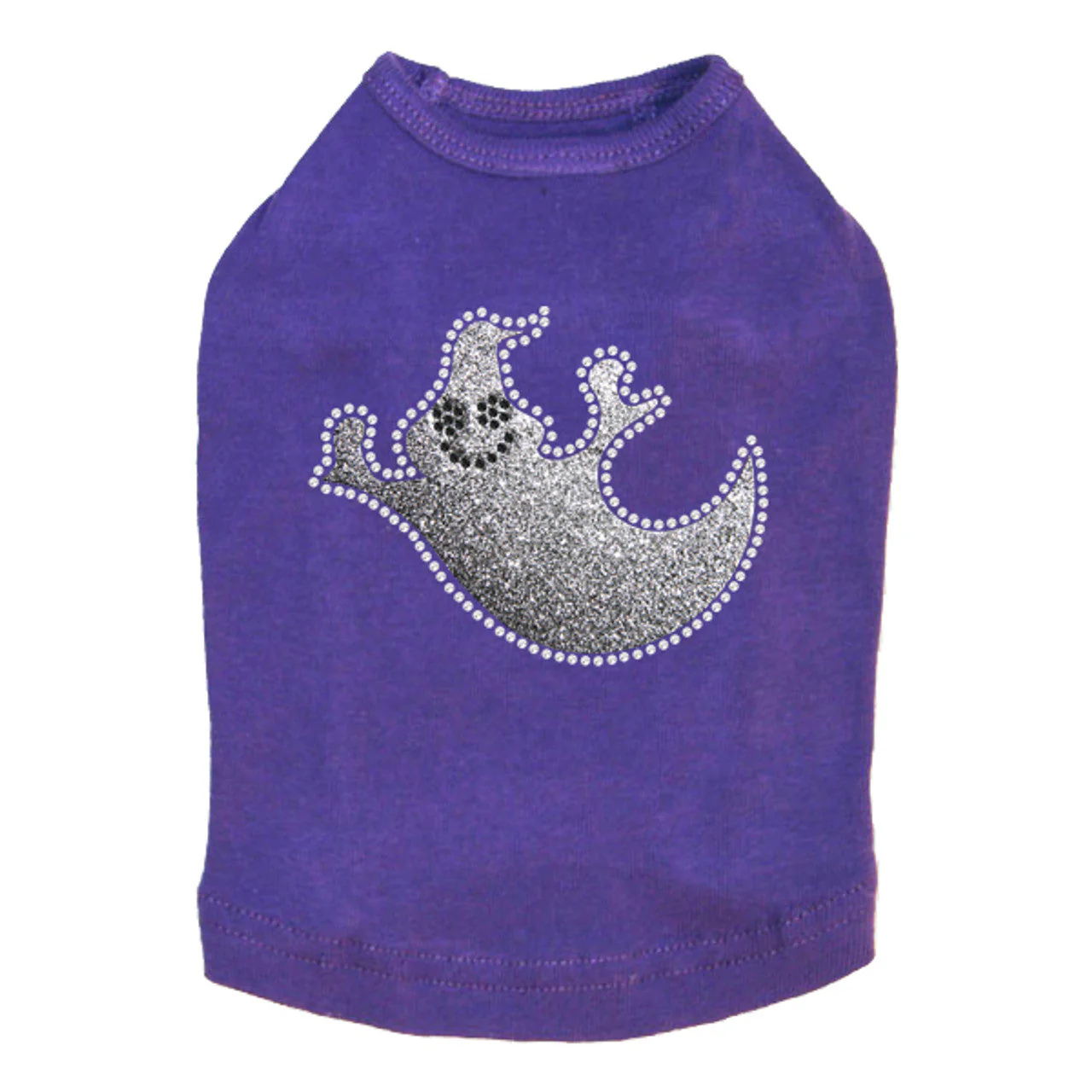 Silver Glitter Ghost - Dog Tank - Image 8