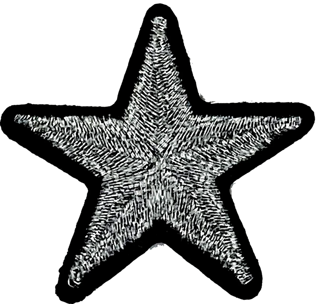 Silver Metallic Star - Patch