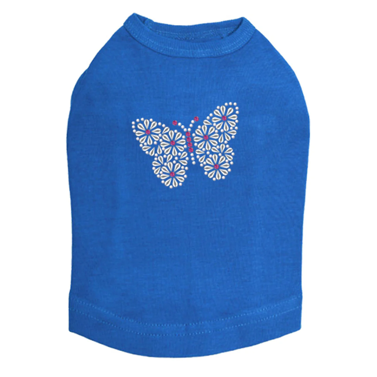 Silver Nailhead Butterfly - Dog Tank - Image 10