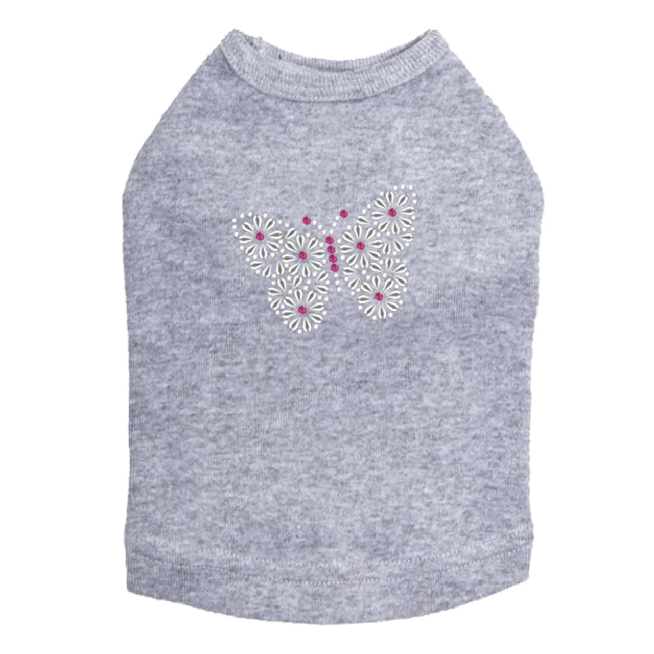 Silver Nailhead Butterfly - Dog Tank - Image 4