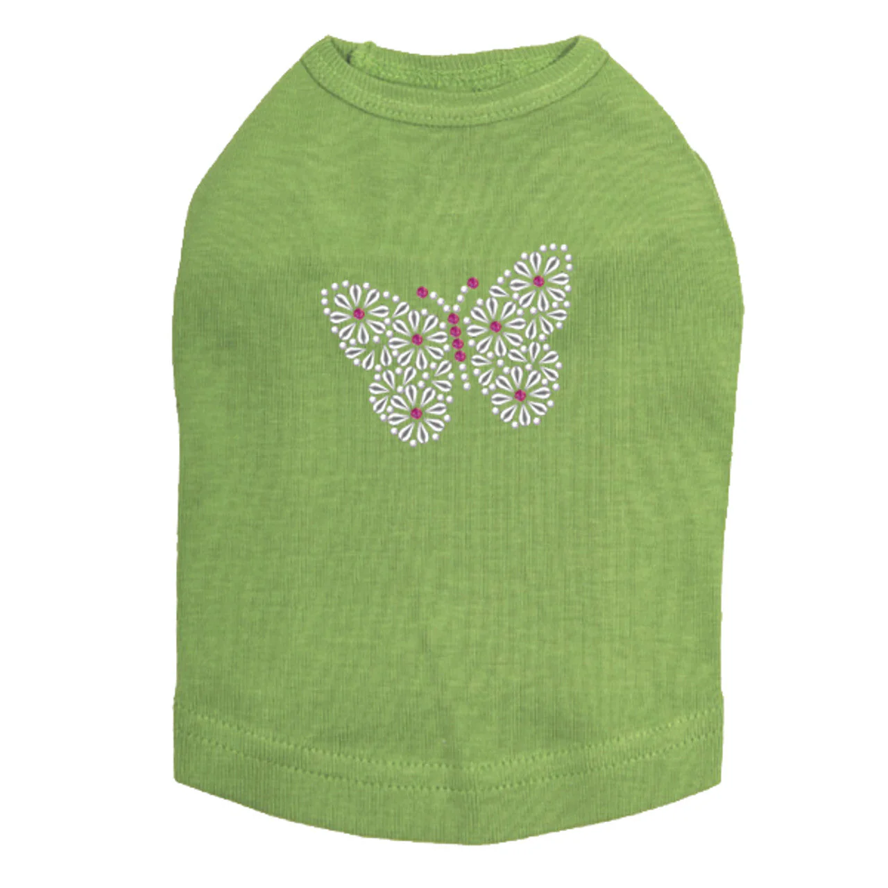 Silver Nailhead Butterfly - Dog Tank - Image 6
