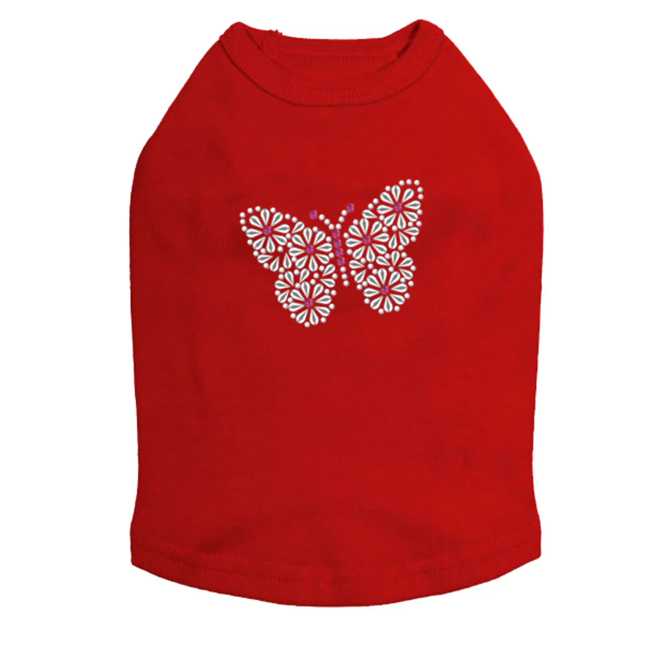 Silver Nailhead Butterfly - Dog Tank - Image 9