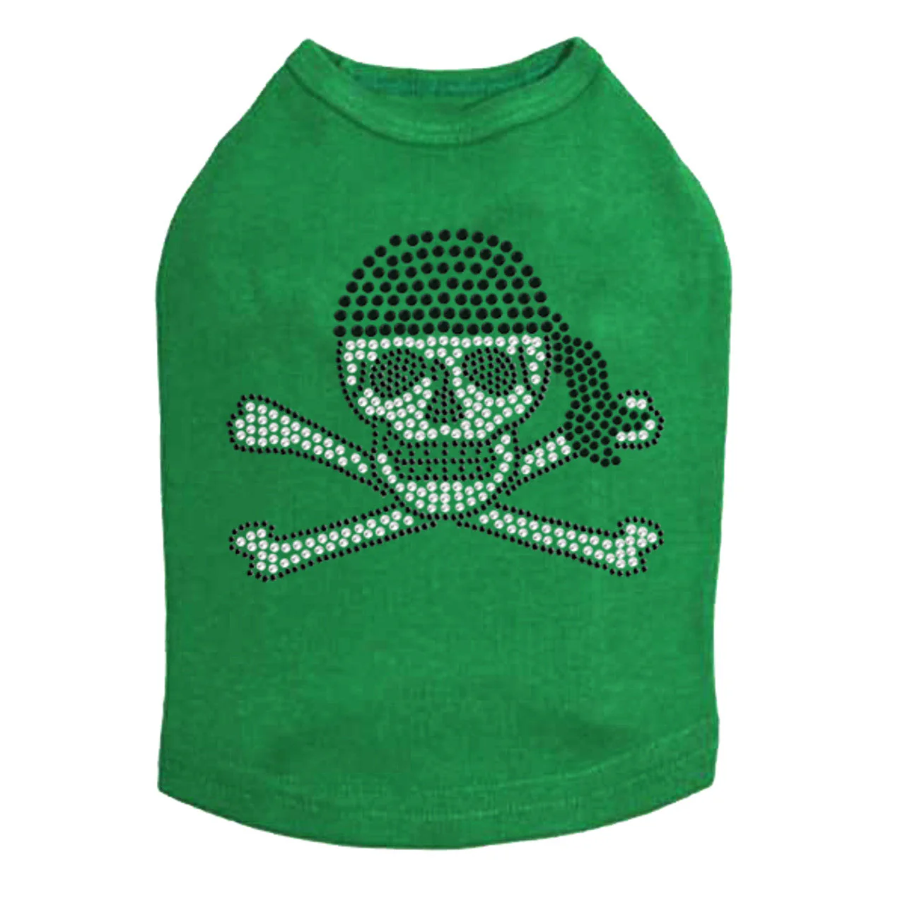 Skull with Black Bandanna- Dog Tank - Image 4