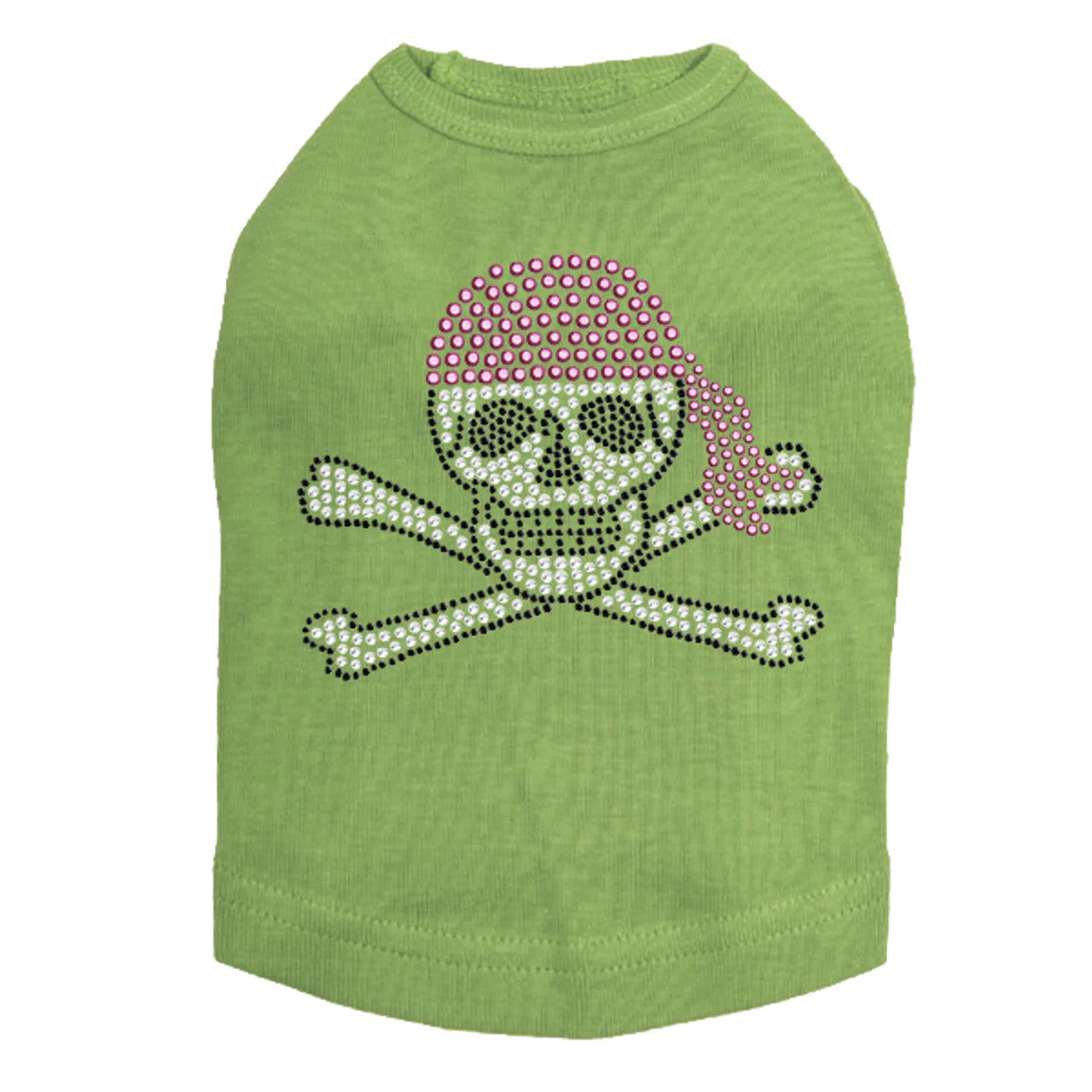Skull with Pink Bandanna - Dog Tank - Image 14