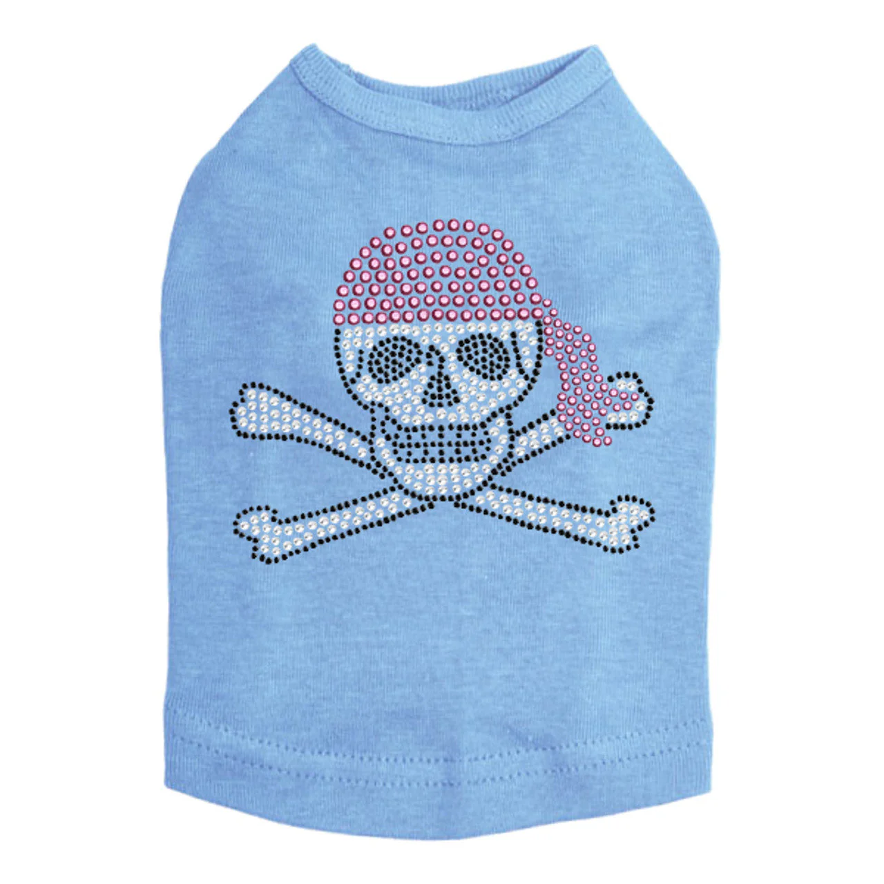 Skull with Pink Bandanna - Dog Tank - Image 2