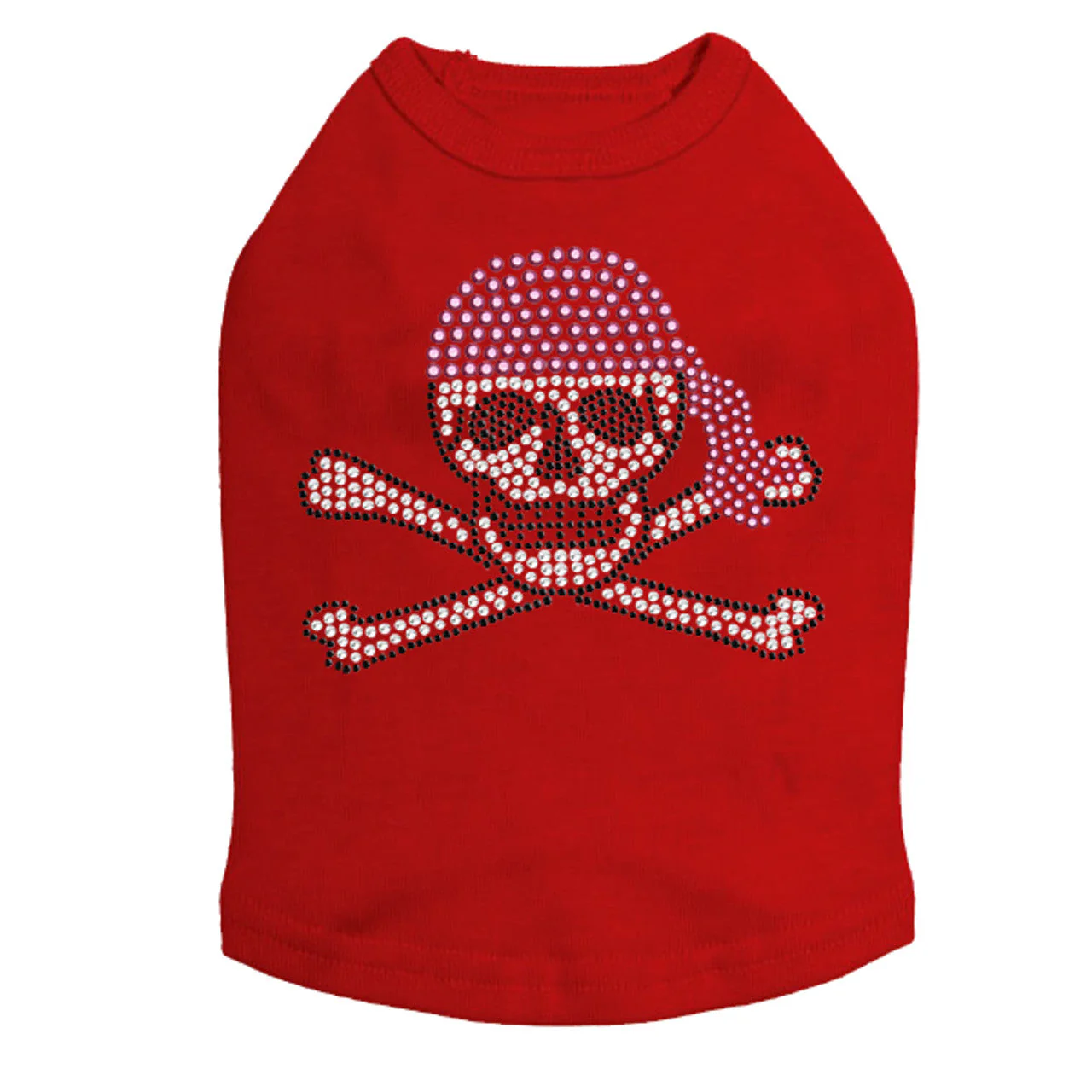 Skull with Pink Bandanna - Dog Tank - Image 9