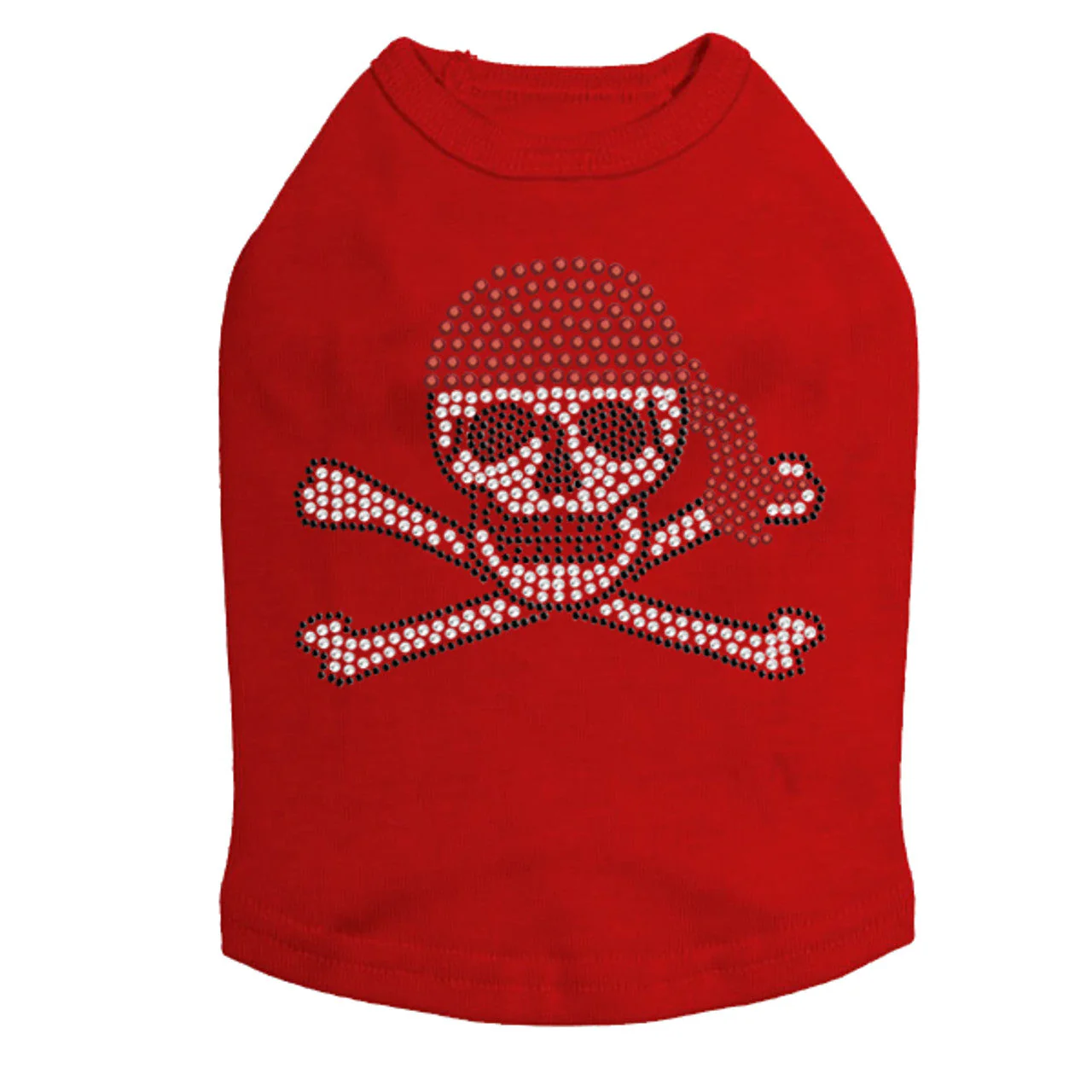 Skull with Red Bandanna- Dog Tank - Image 4