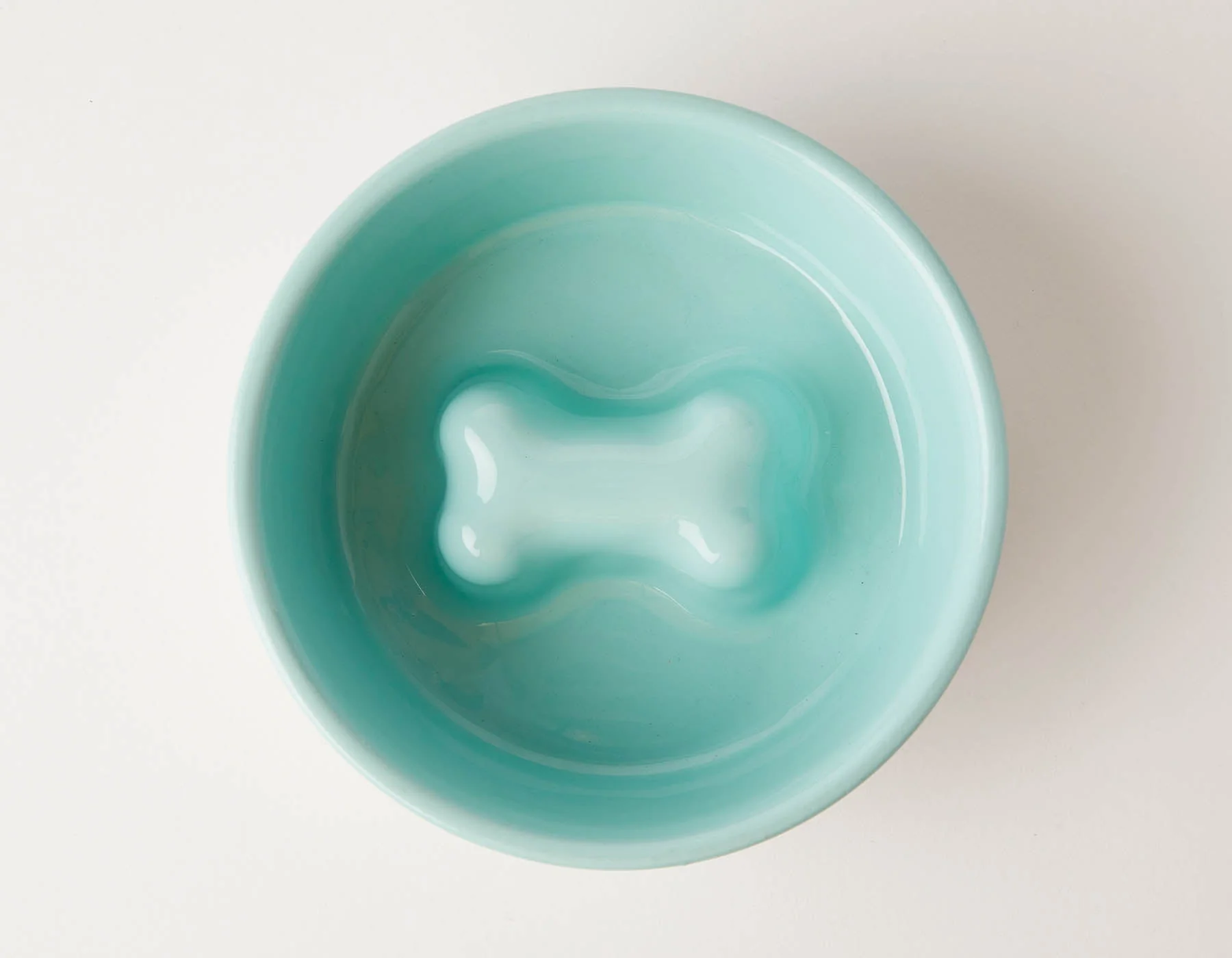 Jax & Bones Slow Feeder Dog Bowl Teal - Anti Slip Stainless Steel Bowls