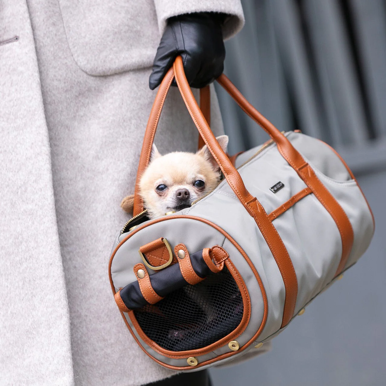 Small Beige Pet Carrier and Multifunctional Bag - Image 4