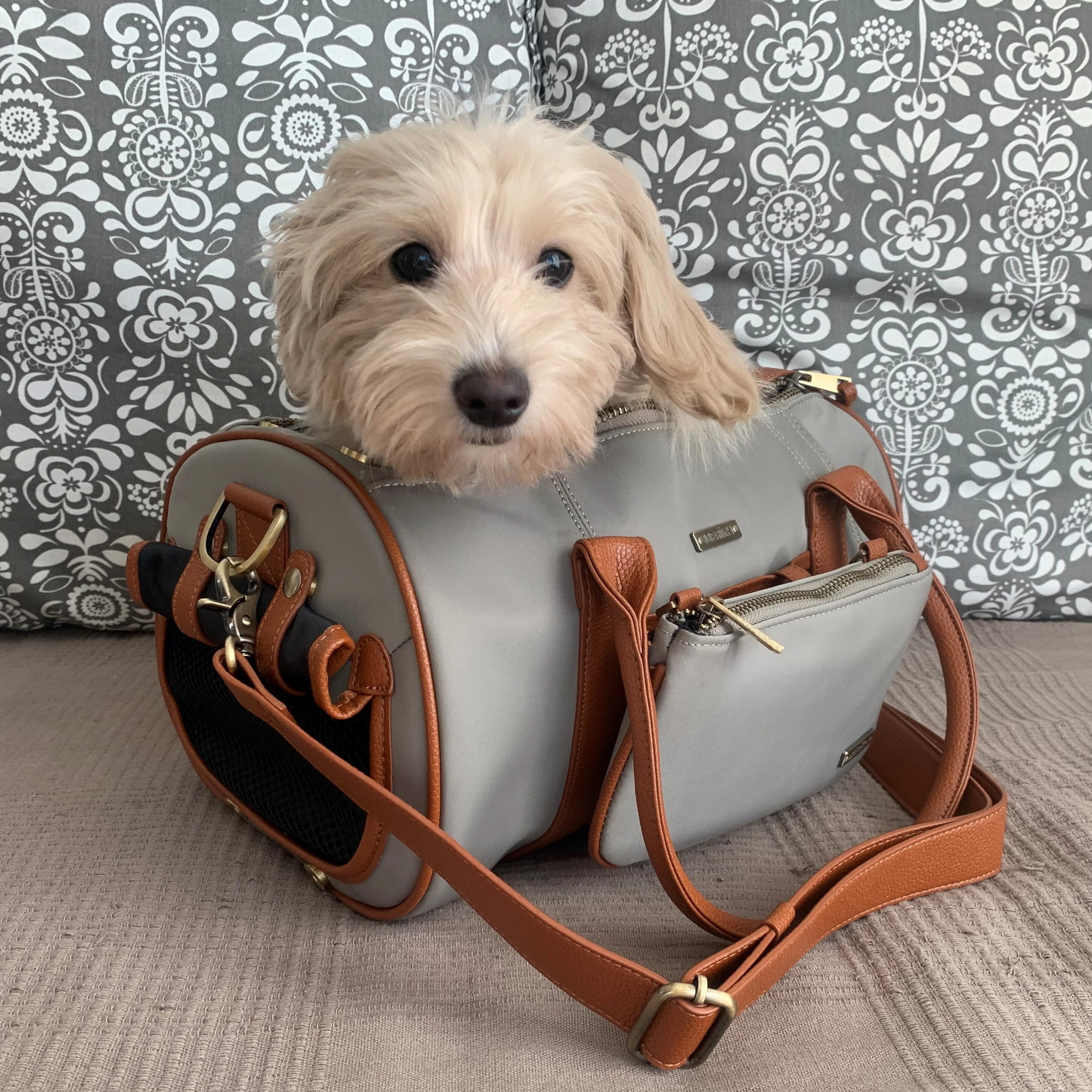 Small Beige Pet Carrier and Multifunctional Bag - Image 9