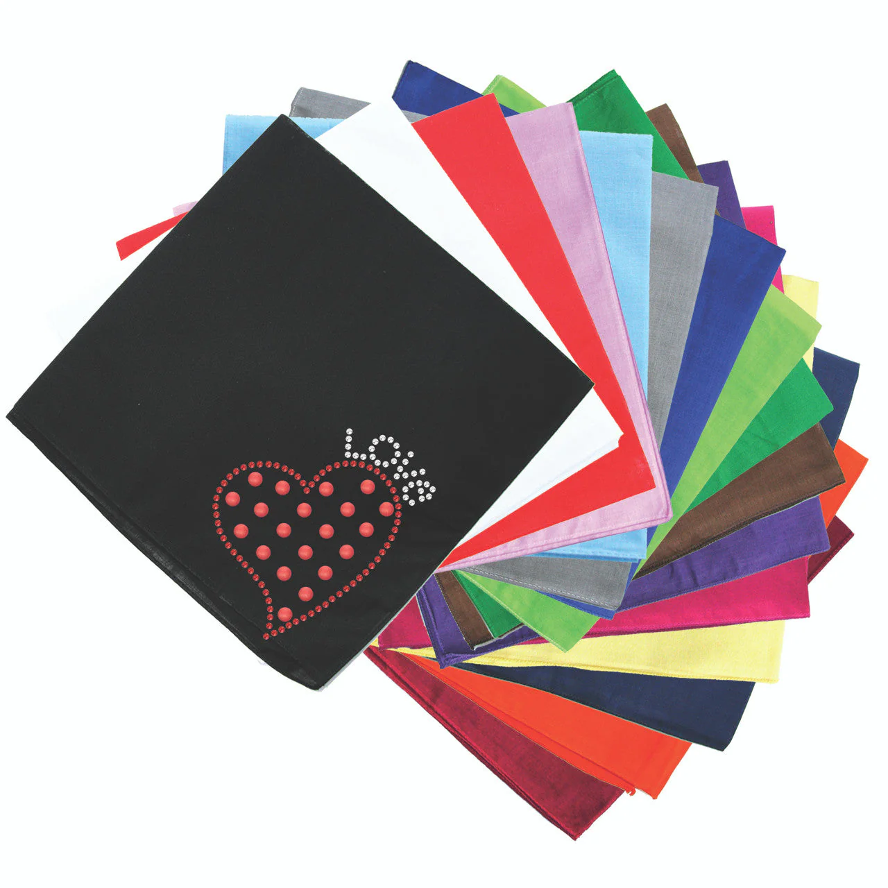 Small Love Polka Dot Heart - Bandanna - Image 16