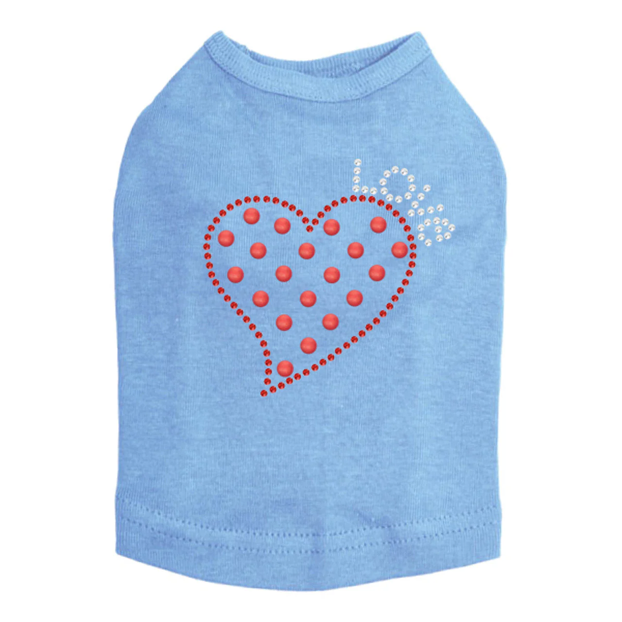 Small Love Polka Dot Heart - Dog Tank - Image 10