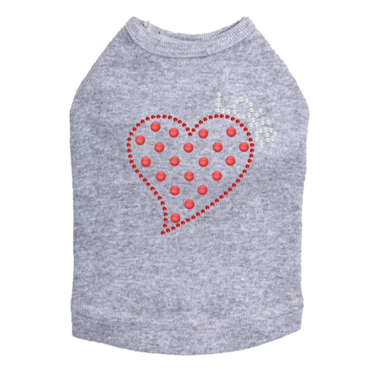 Small Love Polka Dot Heart - Dog Tank - Image 12