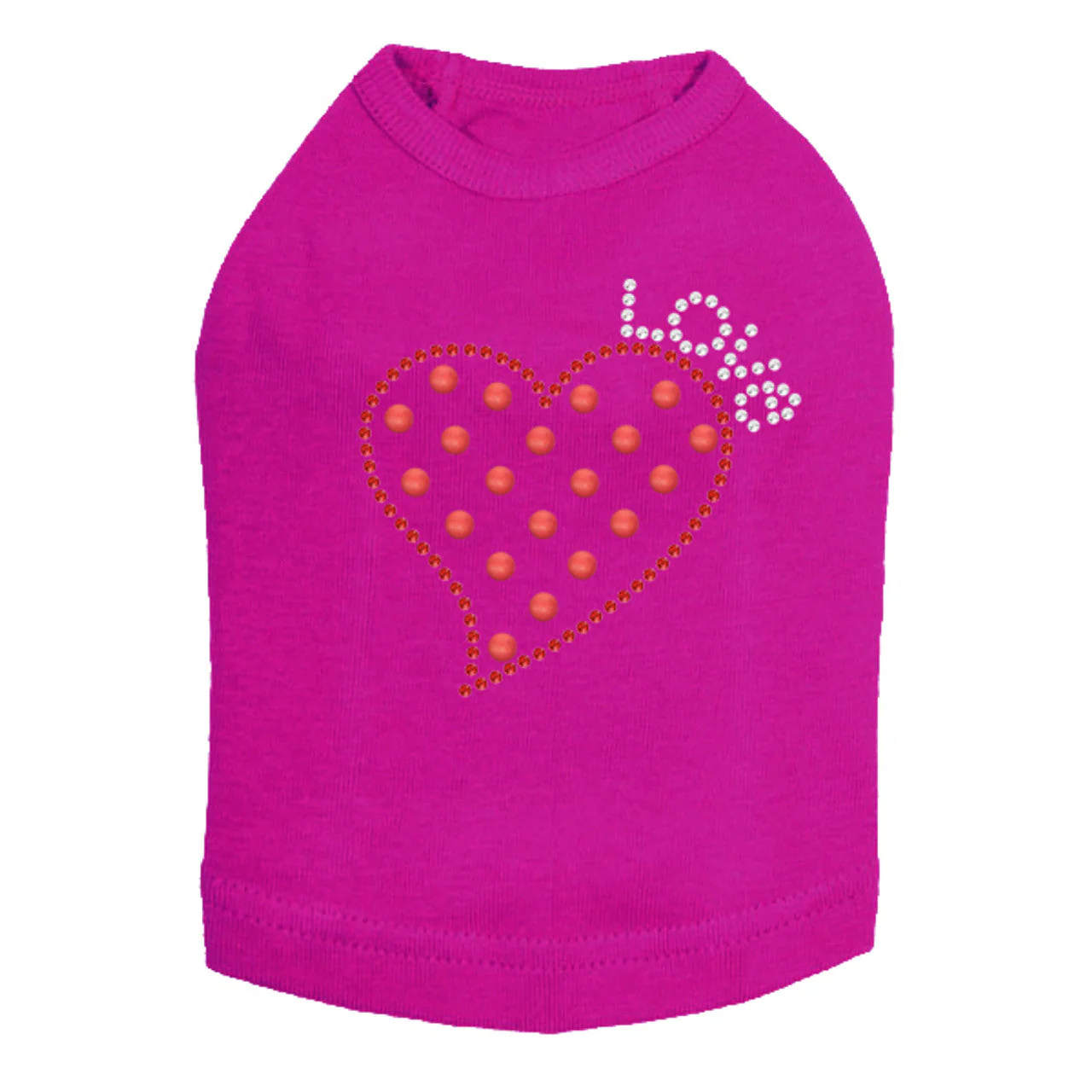 Small Love Polka Dot Heart - Dog Tank - Image 13