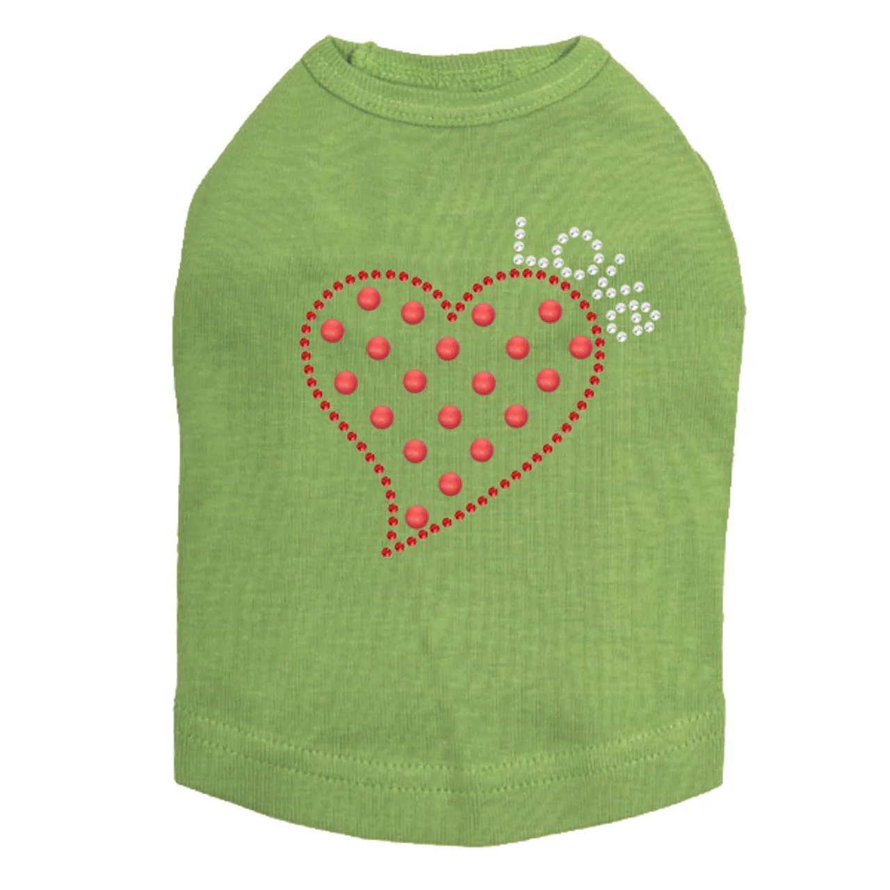 Small Love Polka Dot Heart - Dog Tank - Image 14