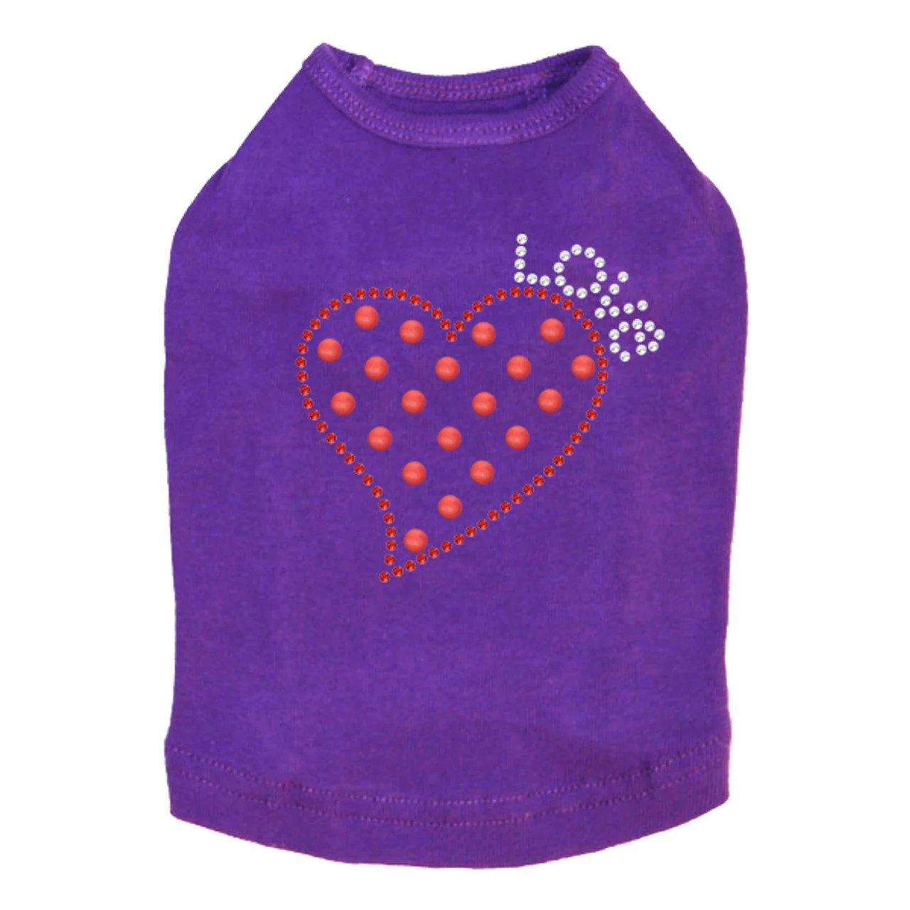 Small Love Polka Dot Heart - Dog Tank - Image 5