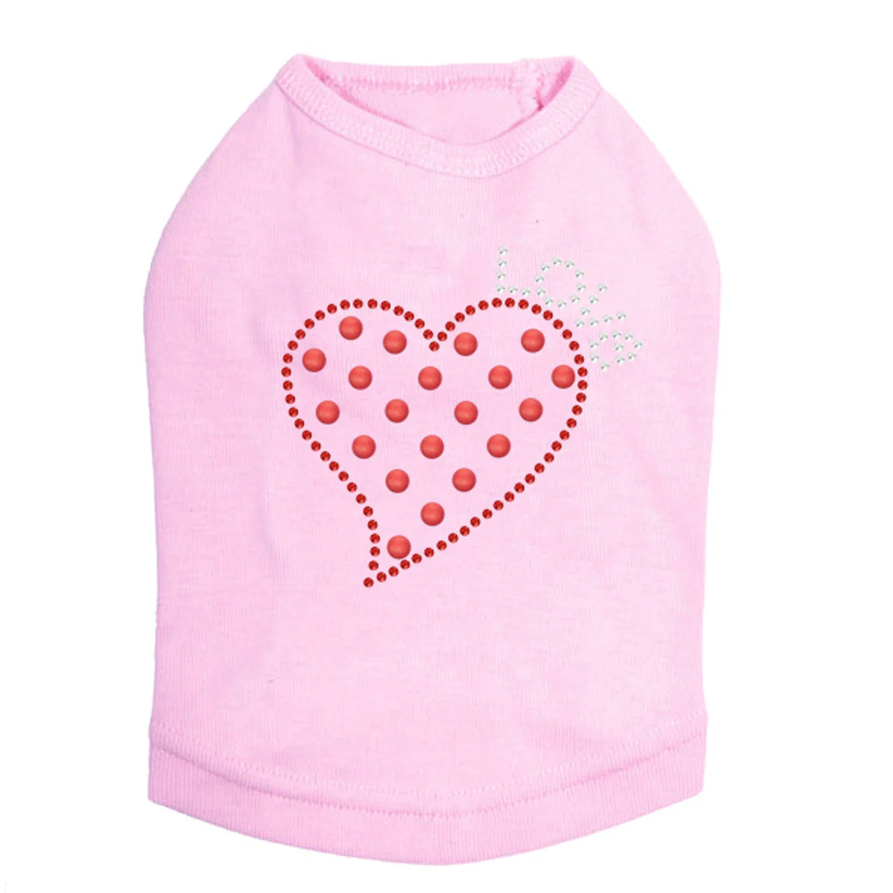 Small Love Polka Dot Heart - Dog Tank - Image 6